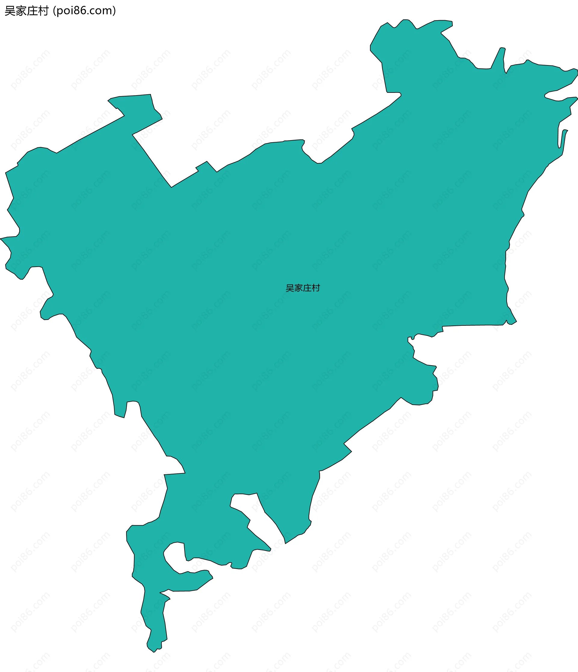 吴家庄村边界地图