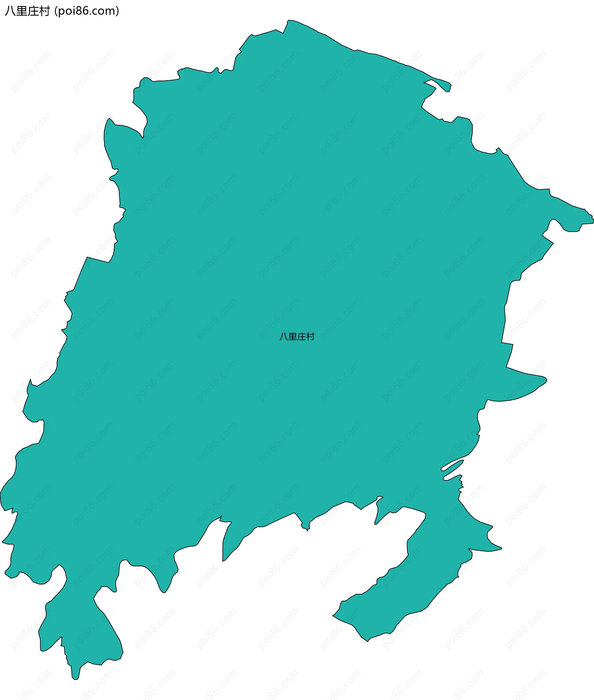 八里庄村边界地图