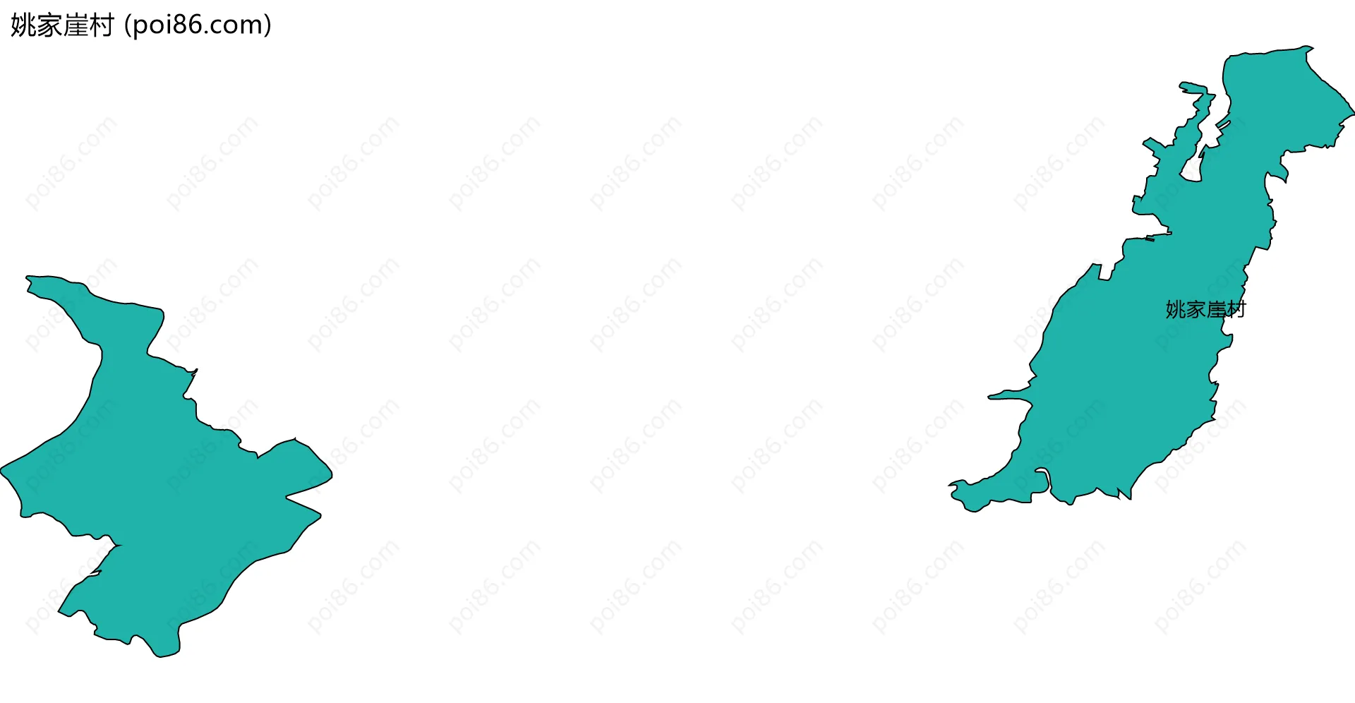 姚家崖村边界地图