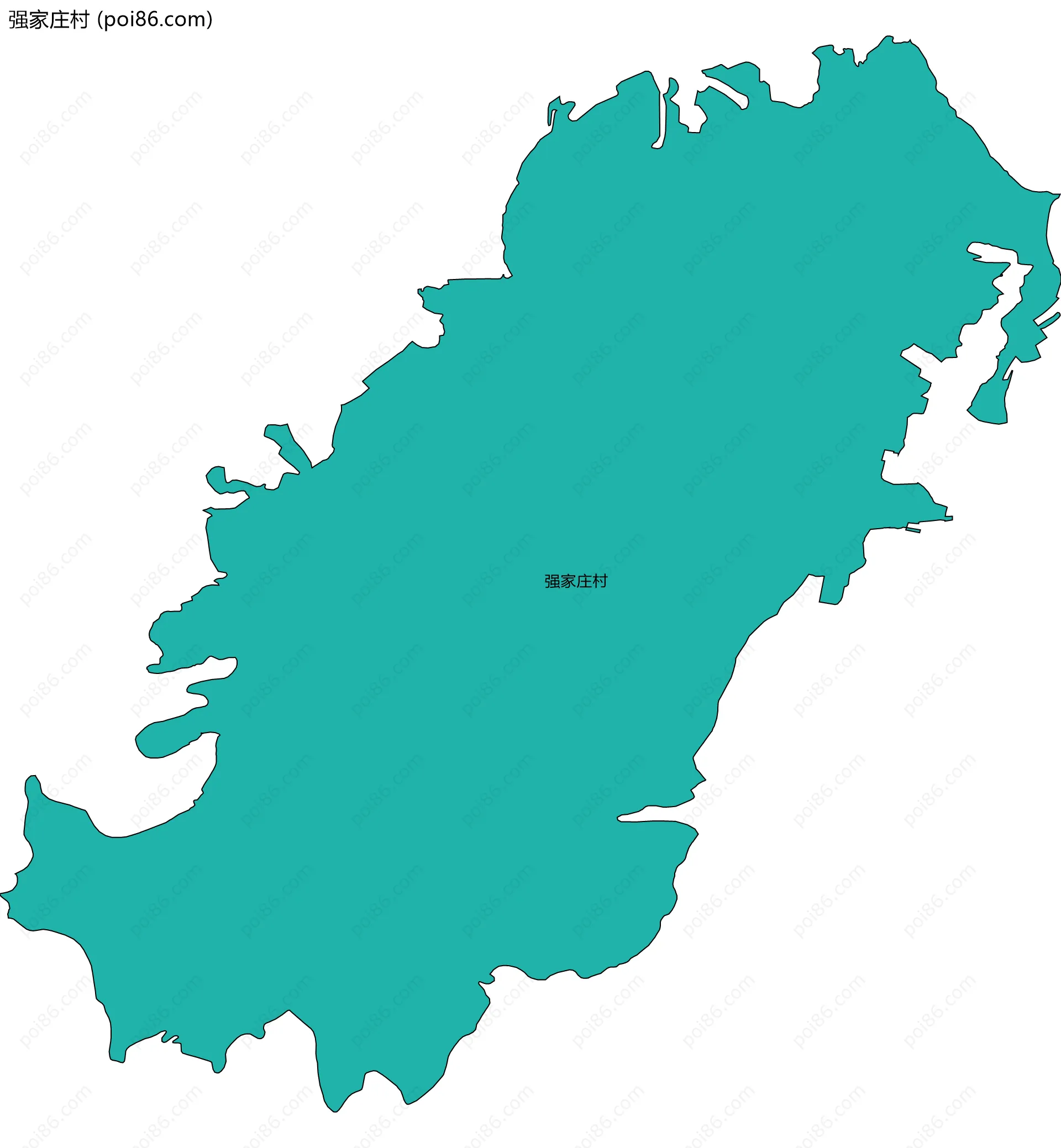 强家庄村边界地图