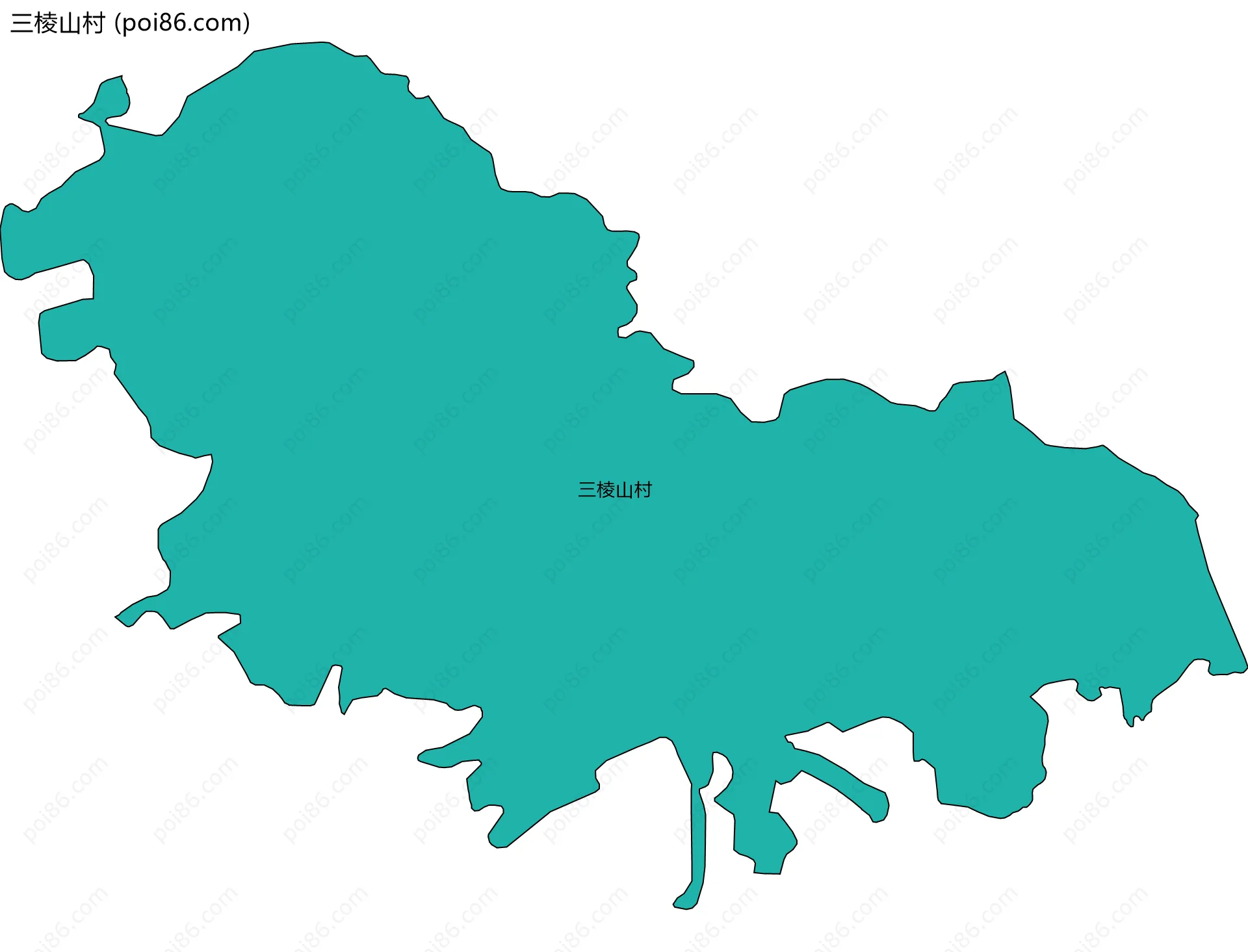 三棱山村边界地图