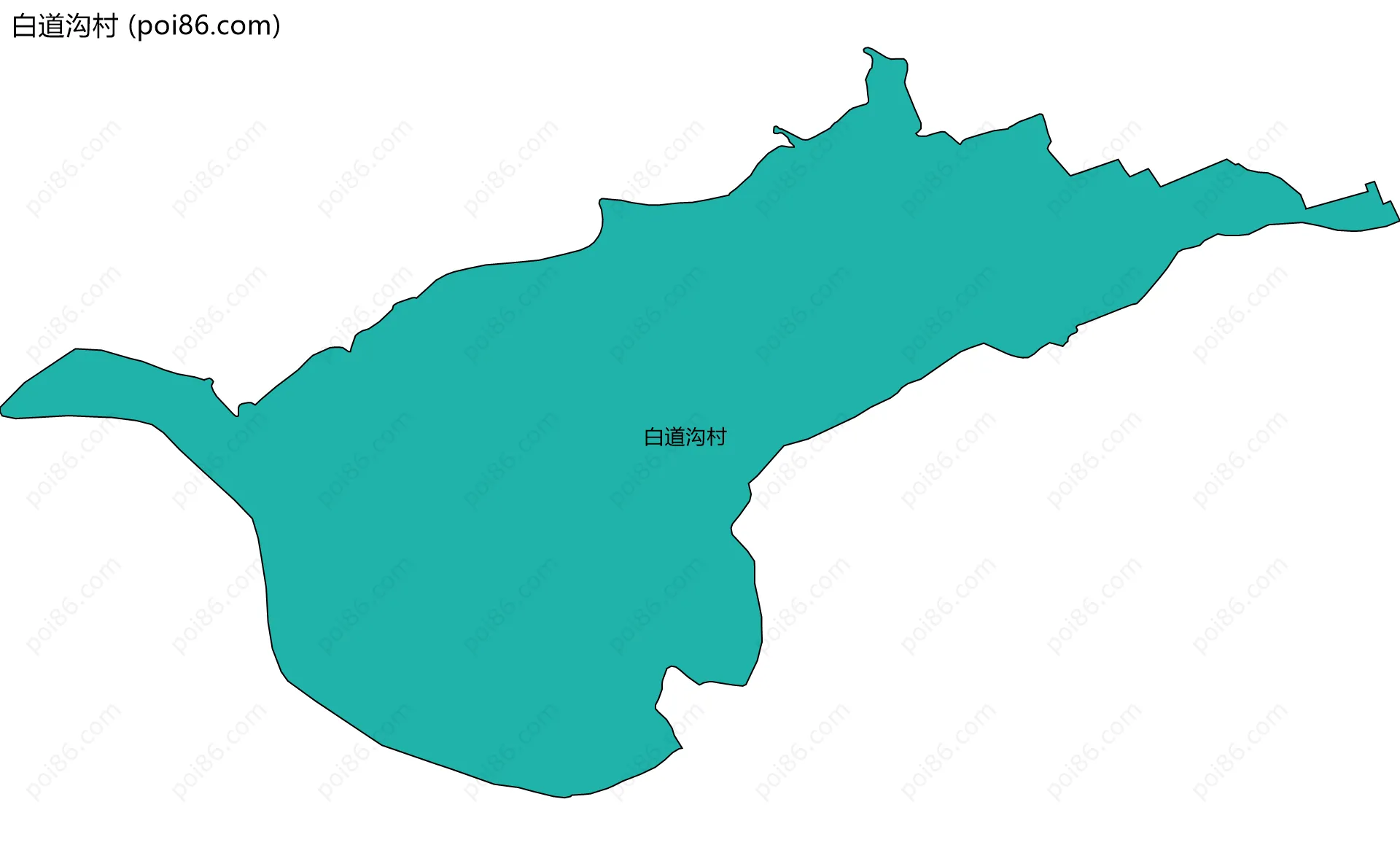 白道沟村边界地图