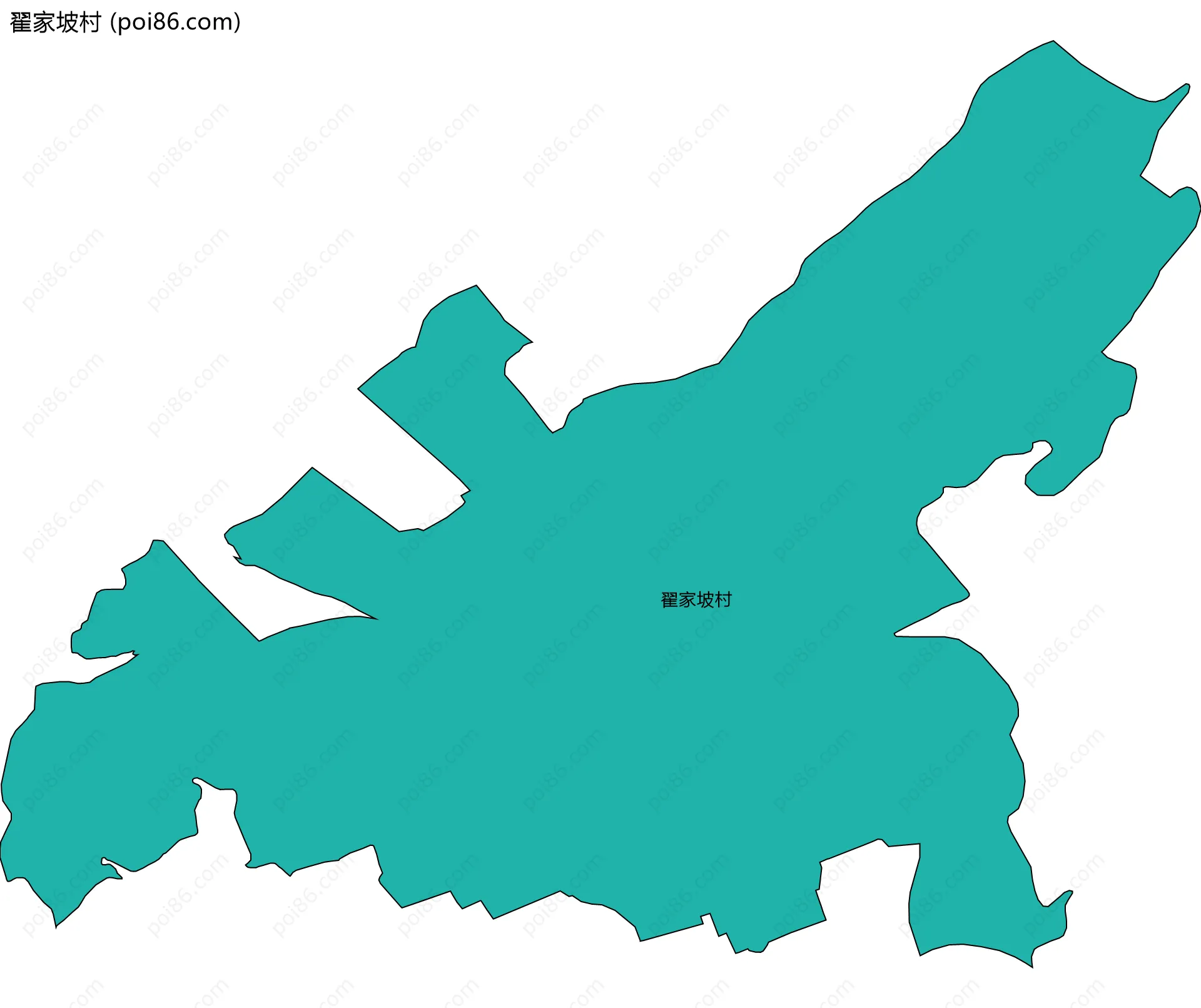 翟家坡村边界地图