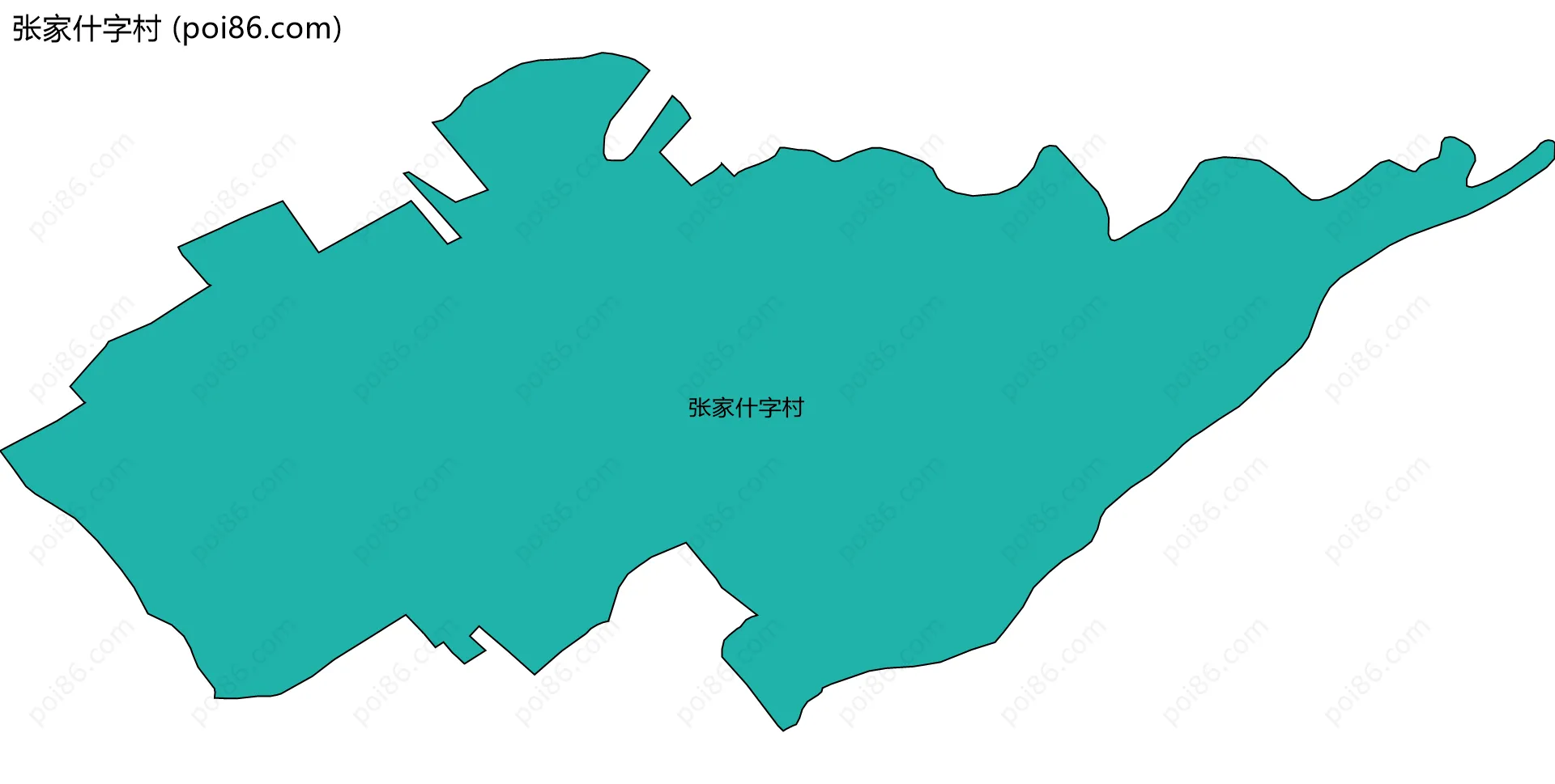 张家什字村边界地图