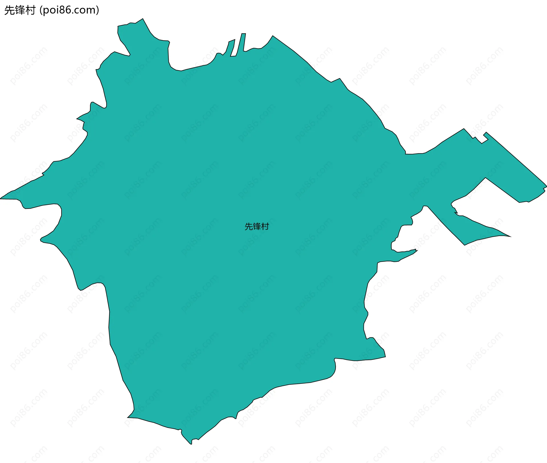 先锋村边界地图