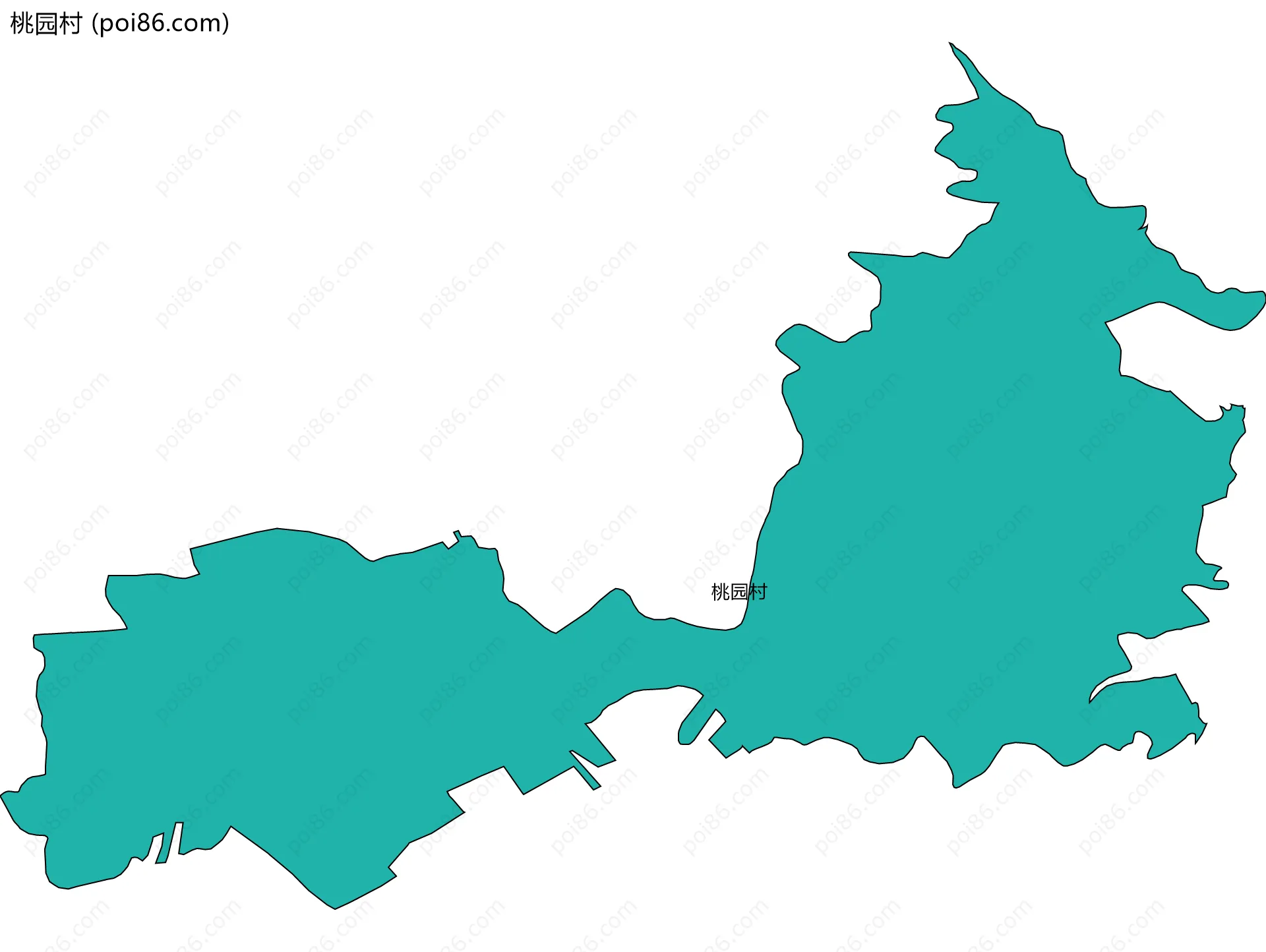 桃园村边界地图