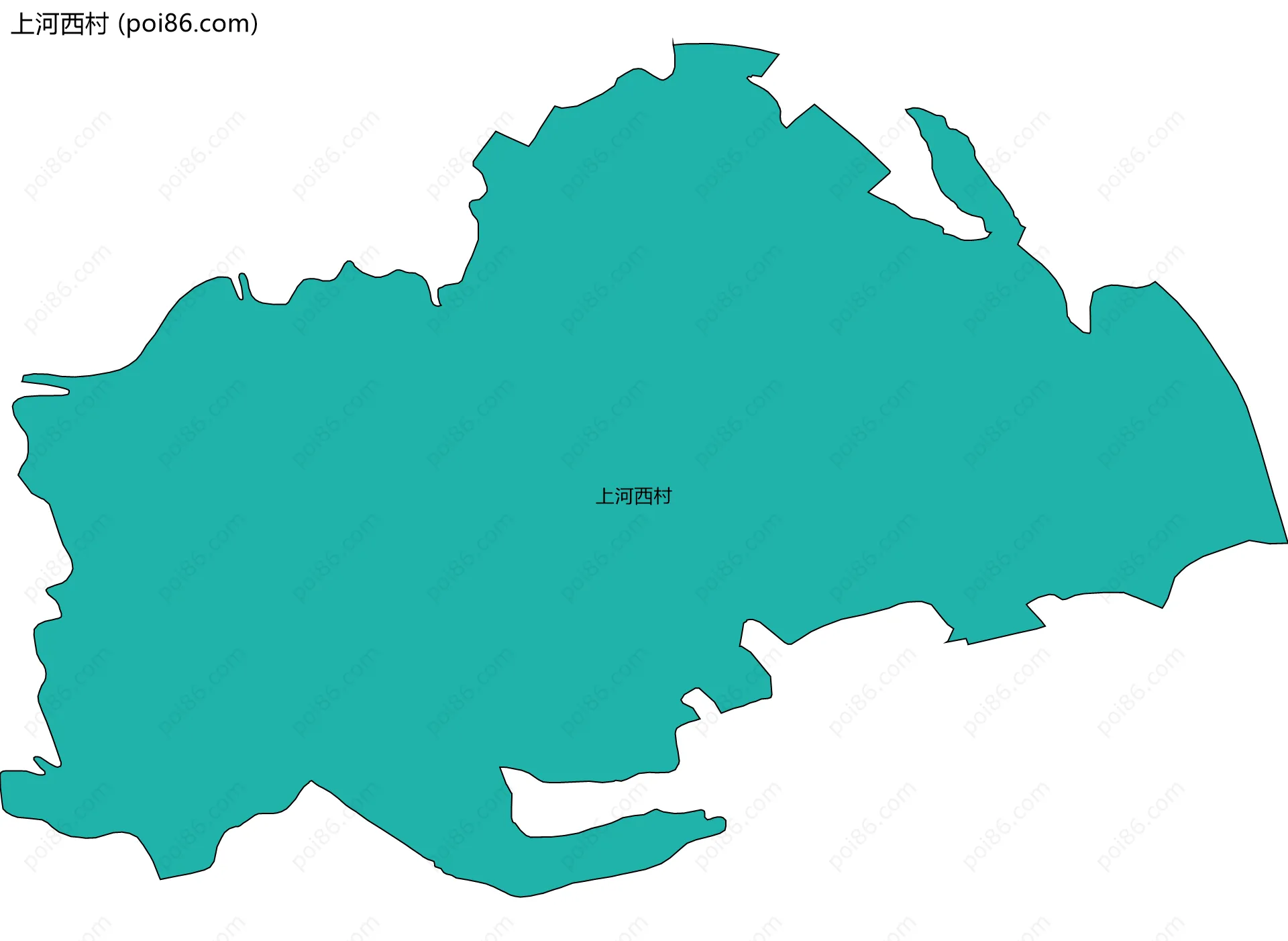 上河西村边界地图