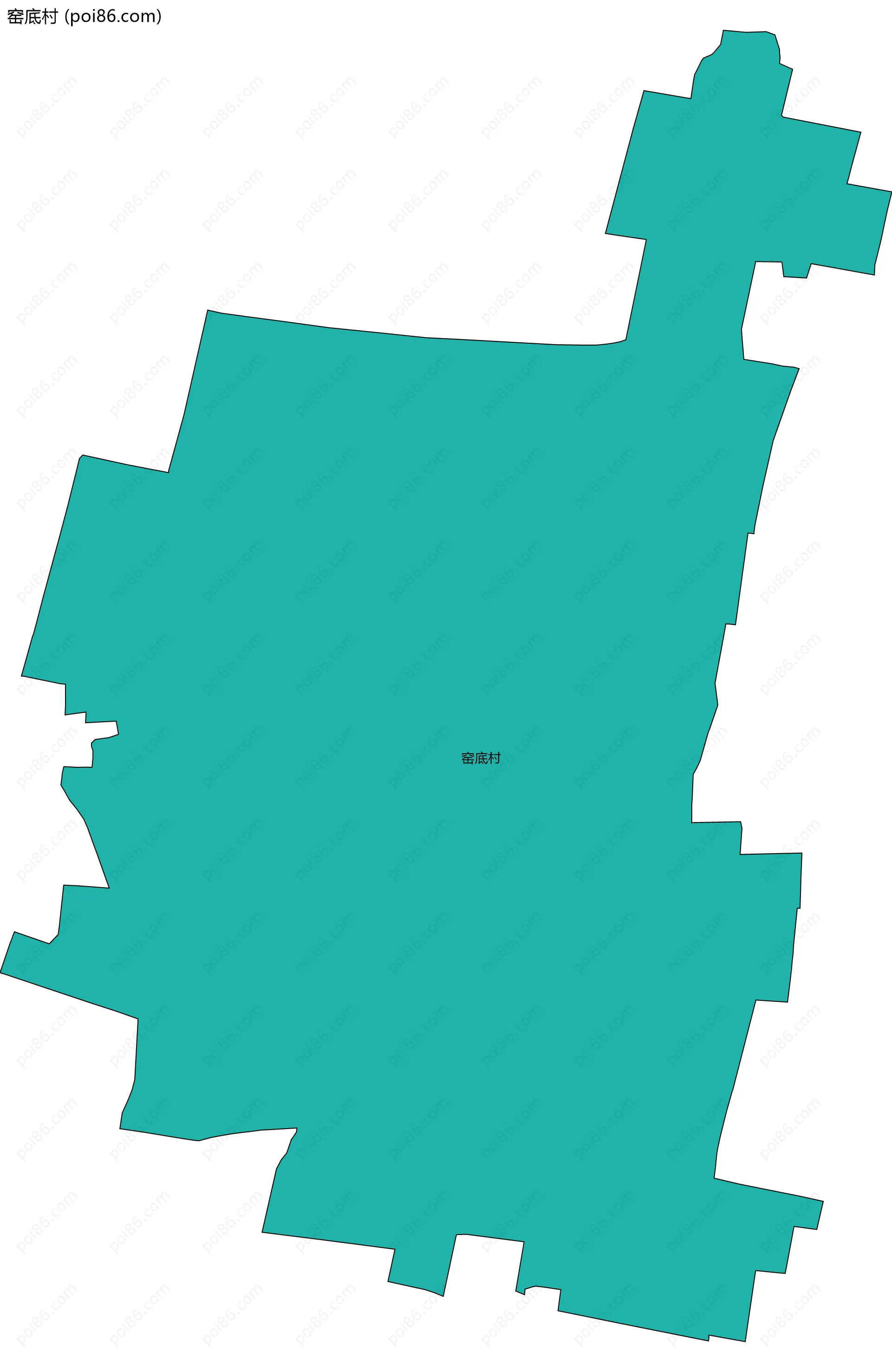 窑底村边界地图