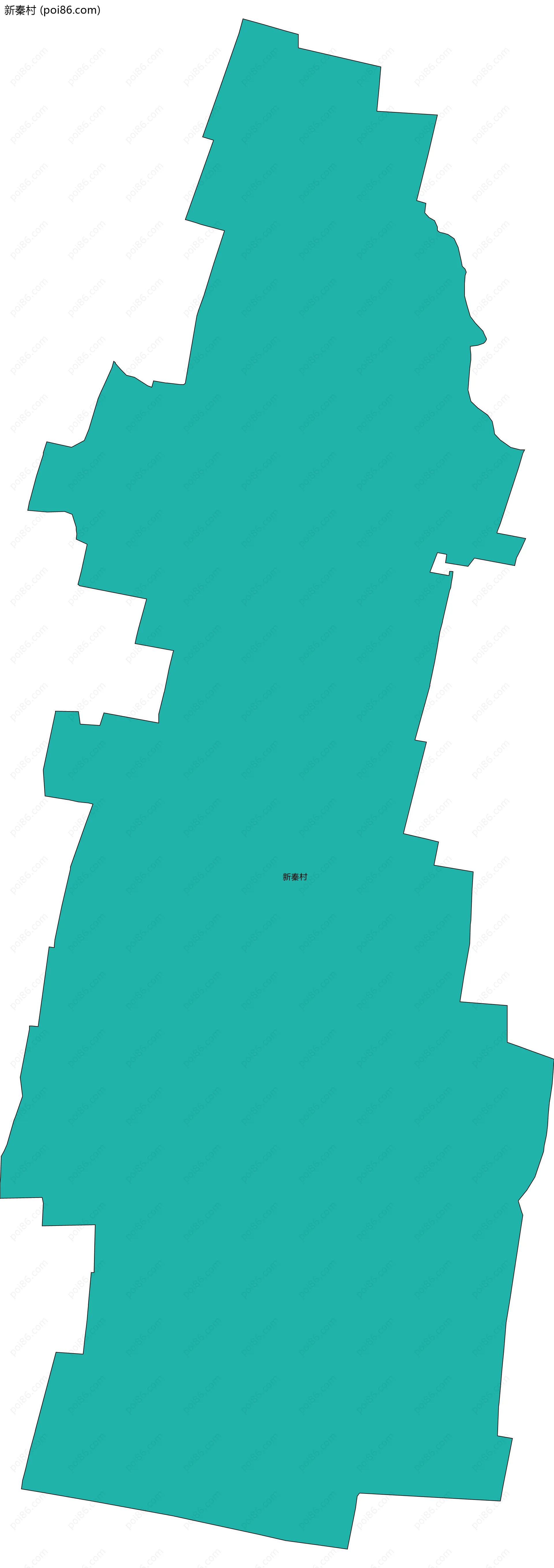 新秦村边界地图