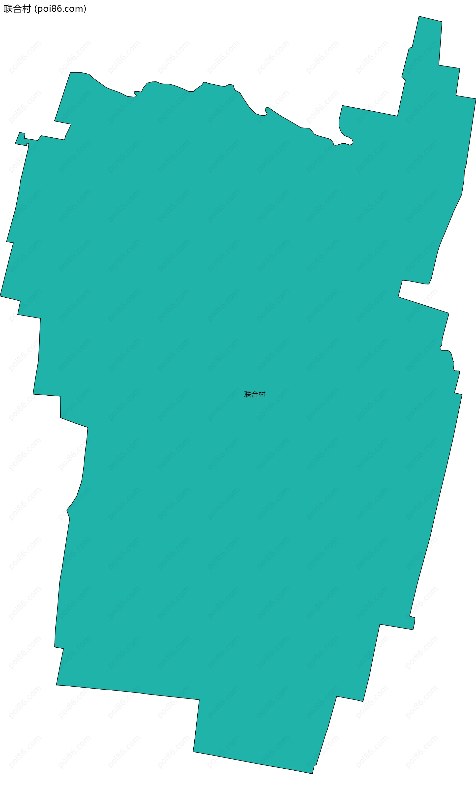 联合村边界地图