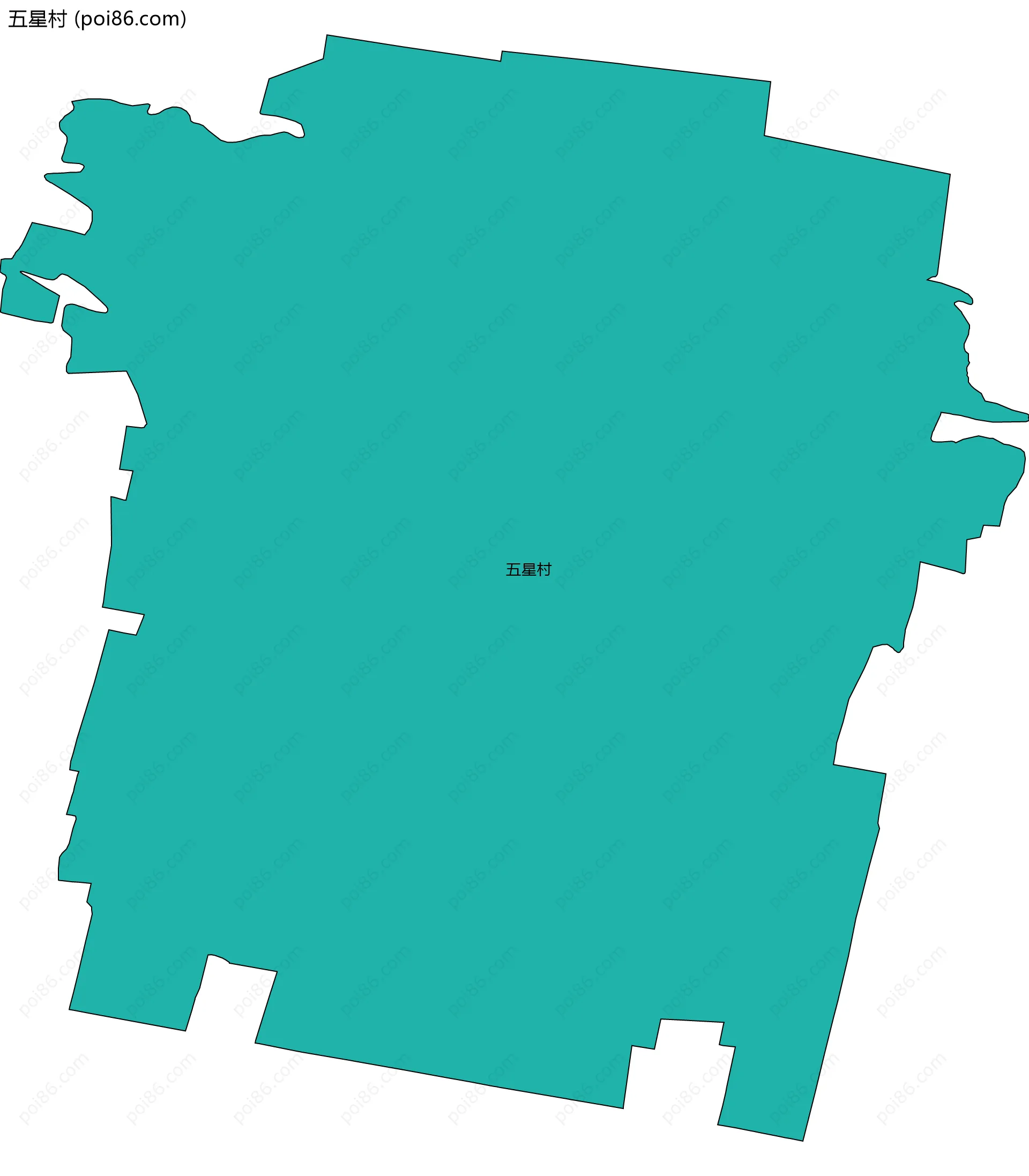 五星村边界地图
