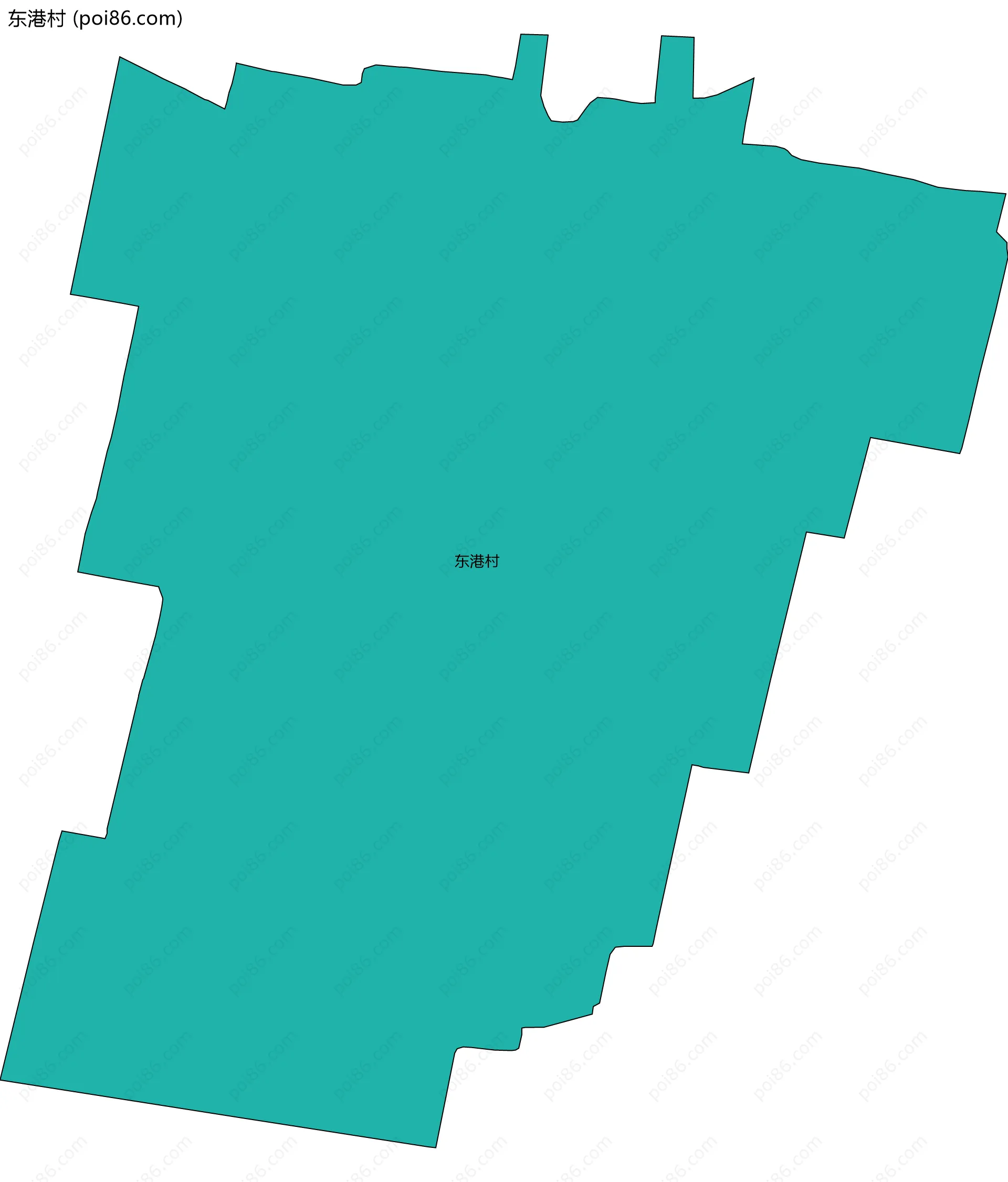 东港村边界地图