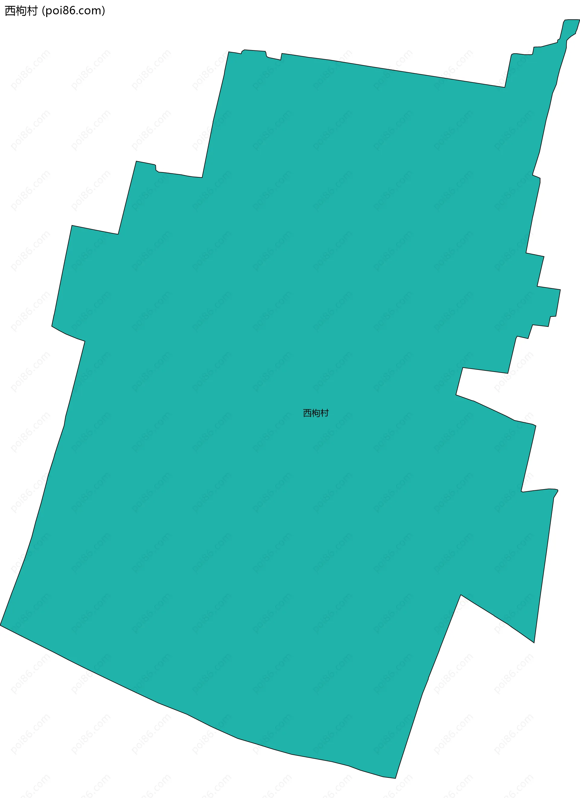 西枸村边界地图