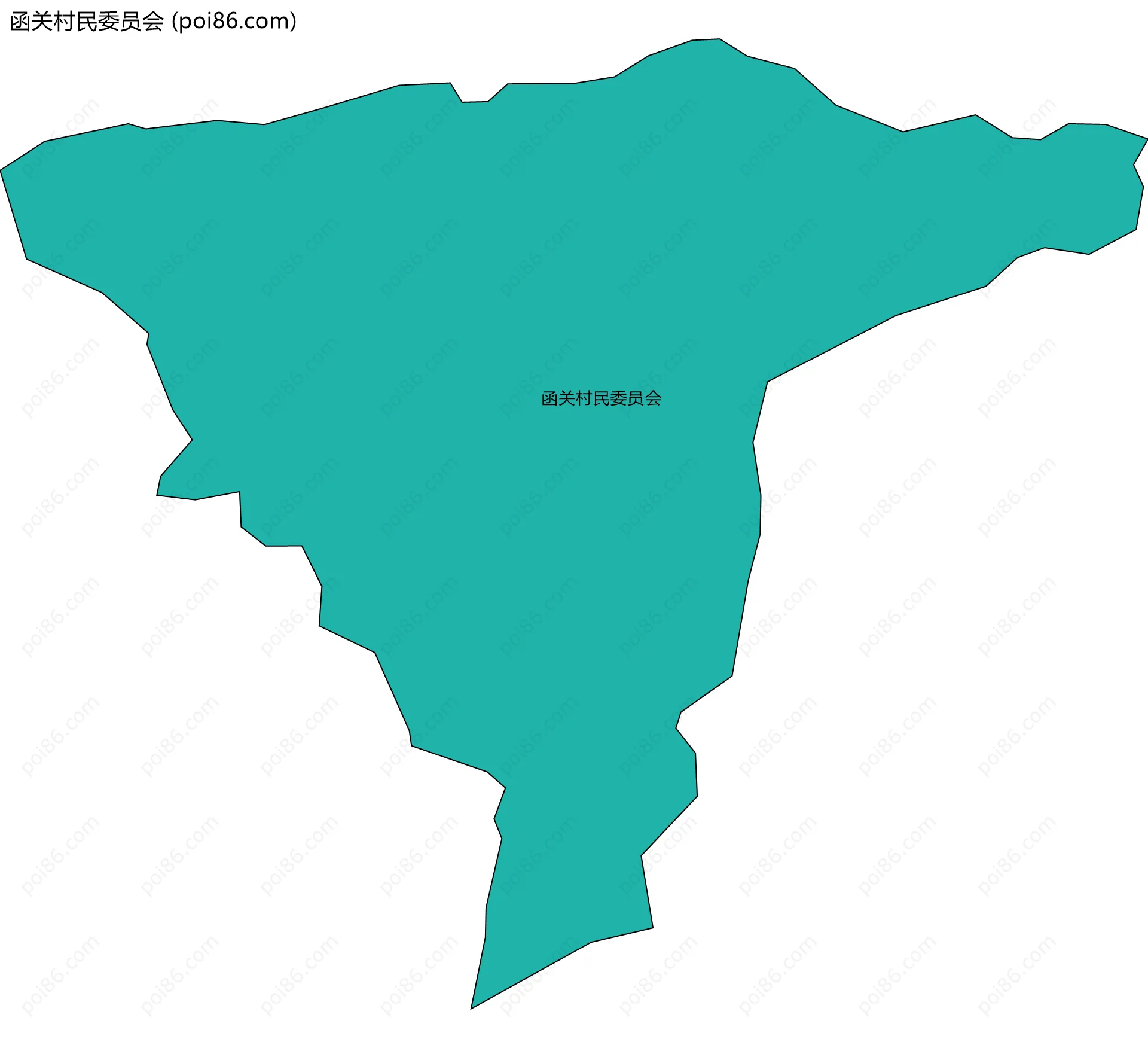 函关村民委员会边界地图