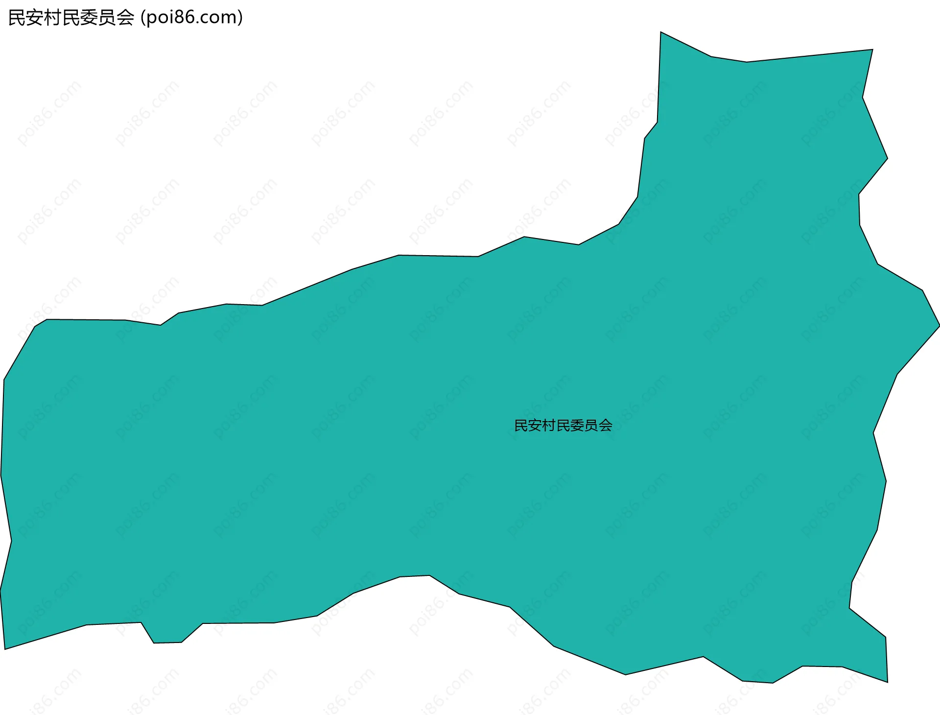 民安村民委员会边界地图