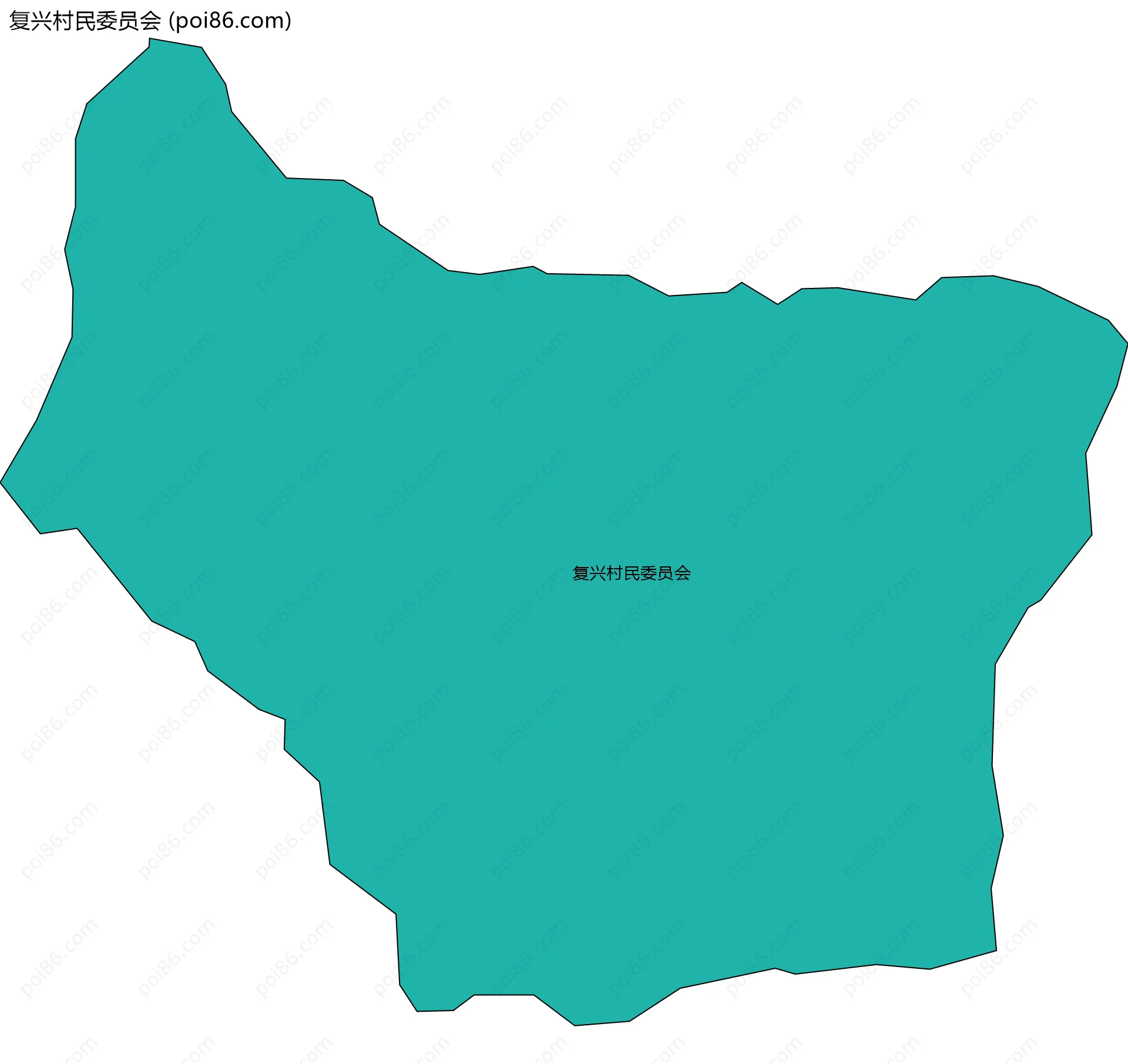 复兴村民委员会边界地图