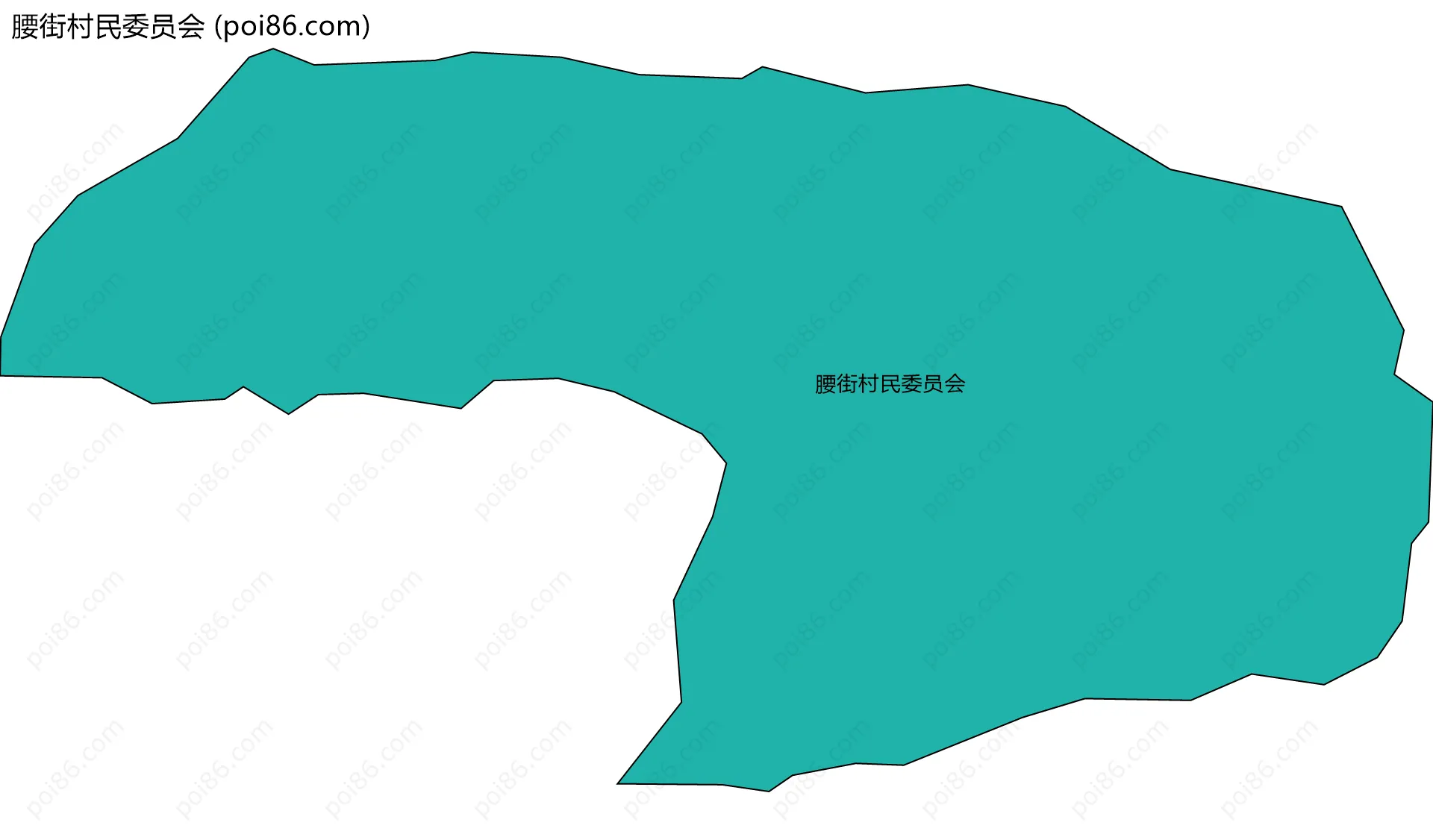 腰街村民委员会边界地图