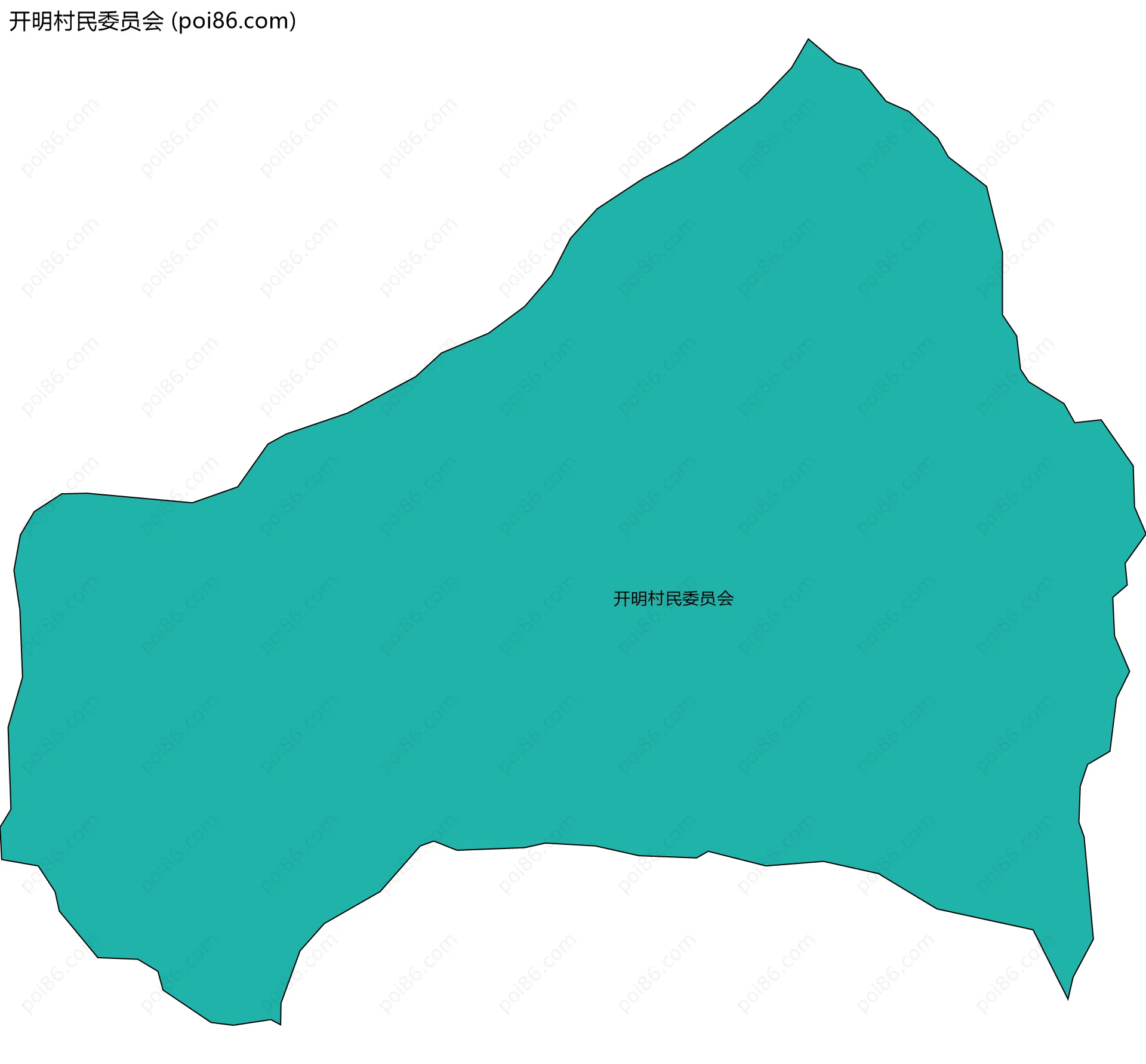 开明村民委员会边界地图