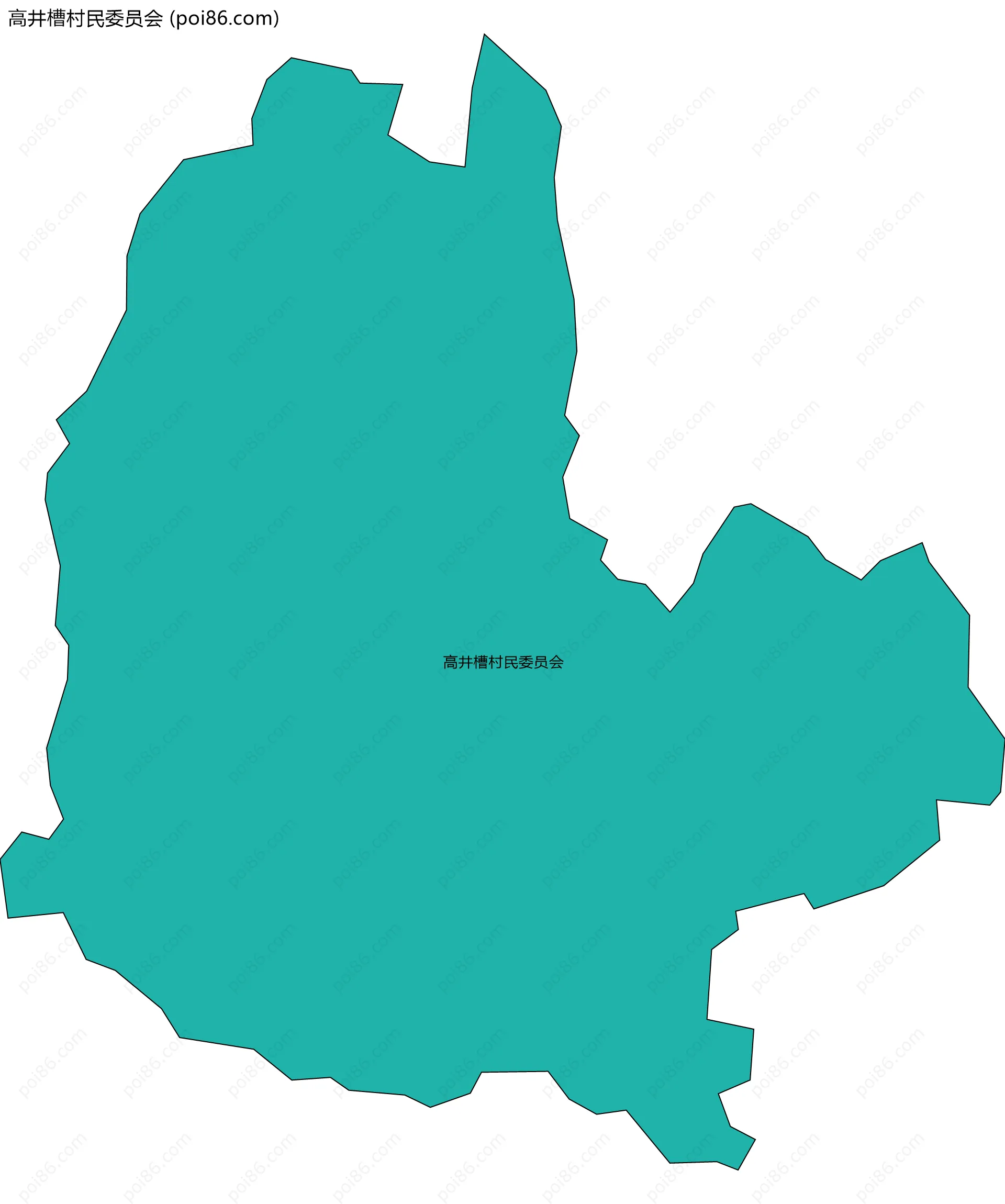 高井槽村民委员会边界地图