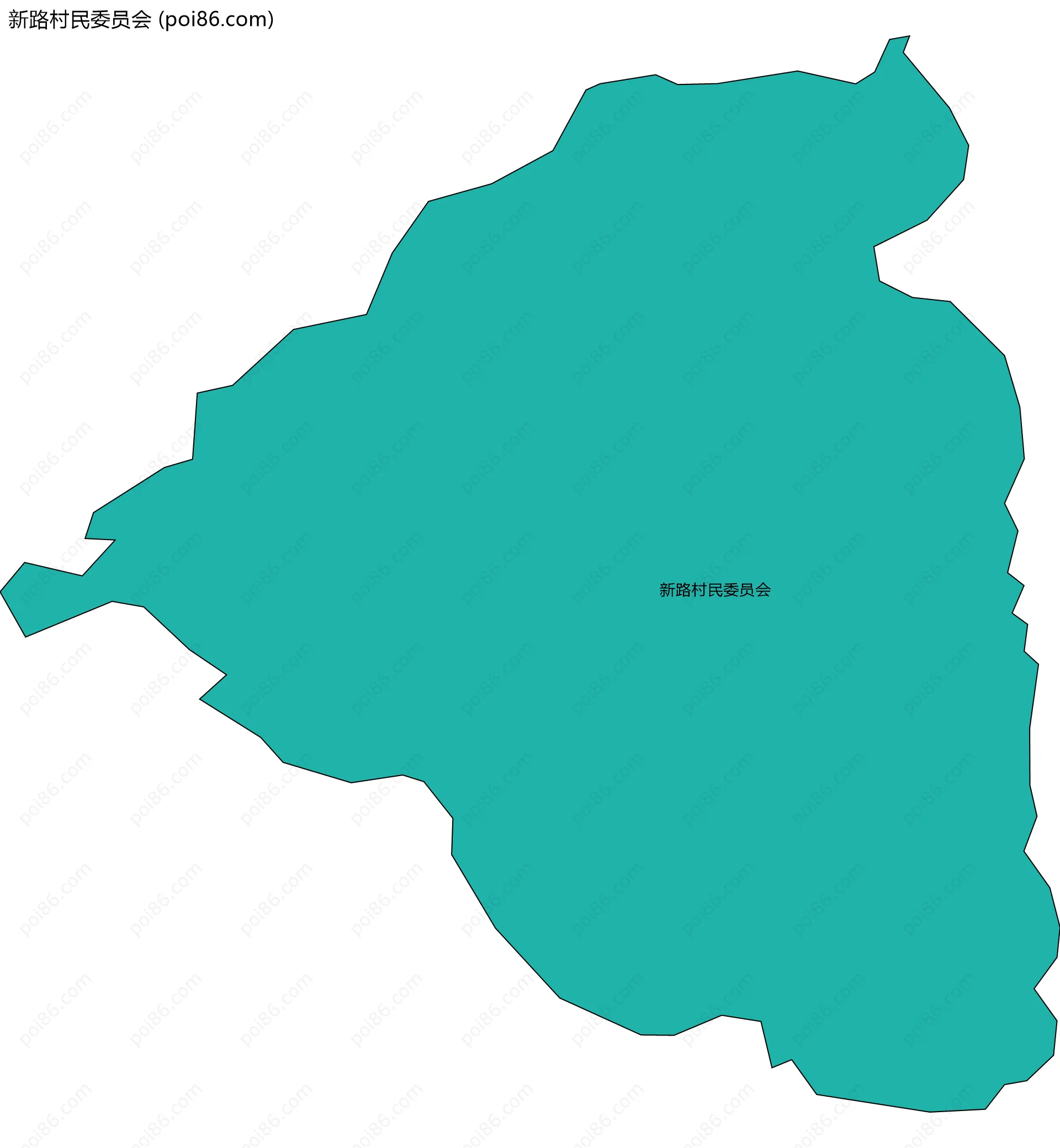 新路村民委员会边界地图