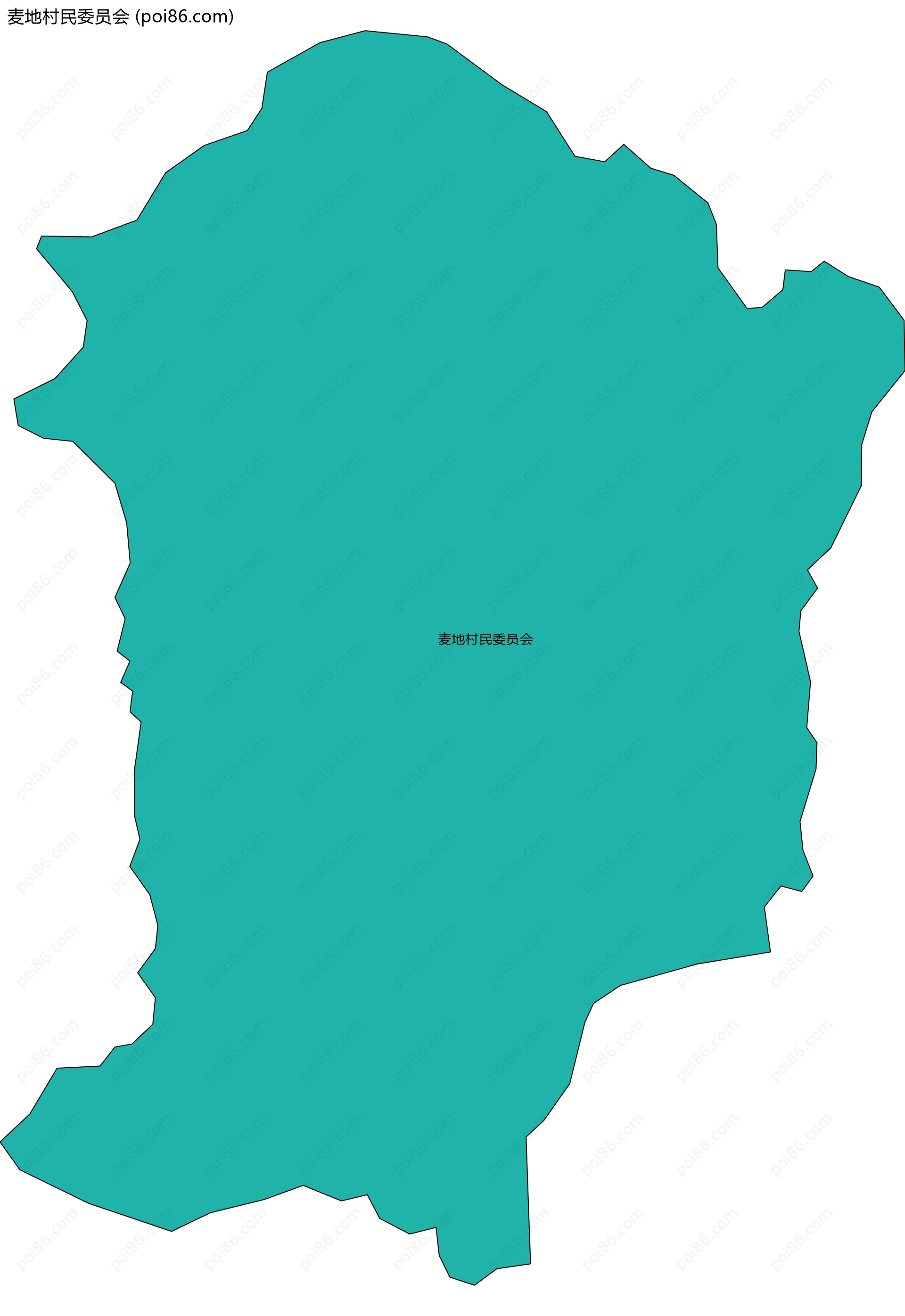 麦地村民委员会边界地图