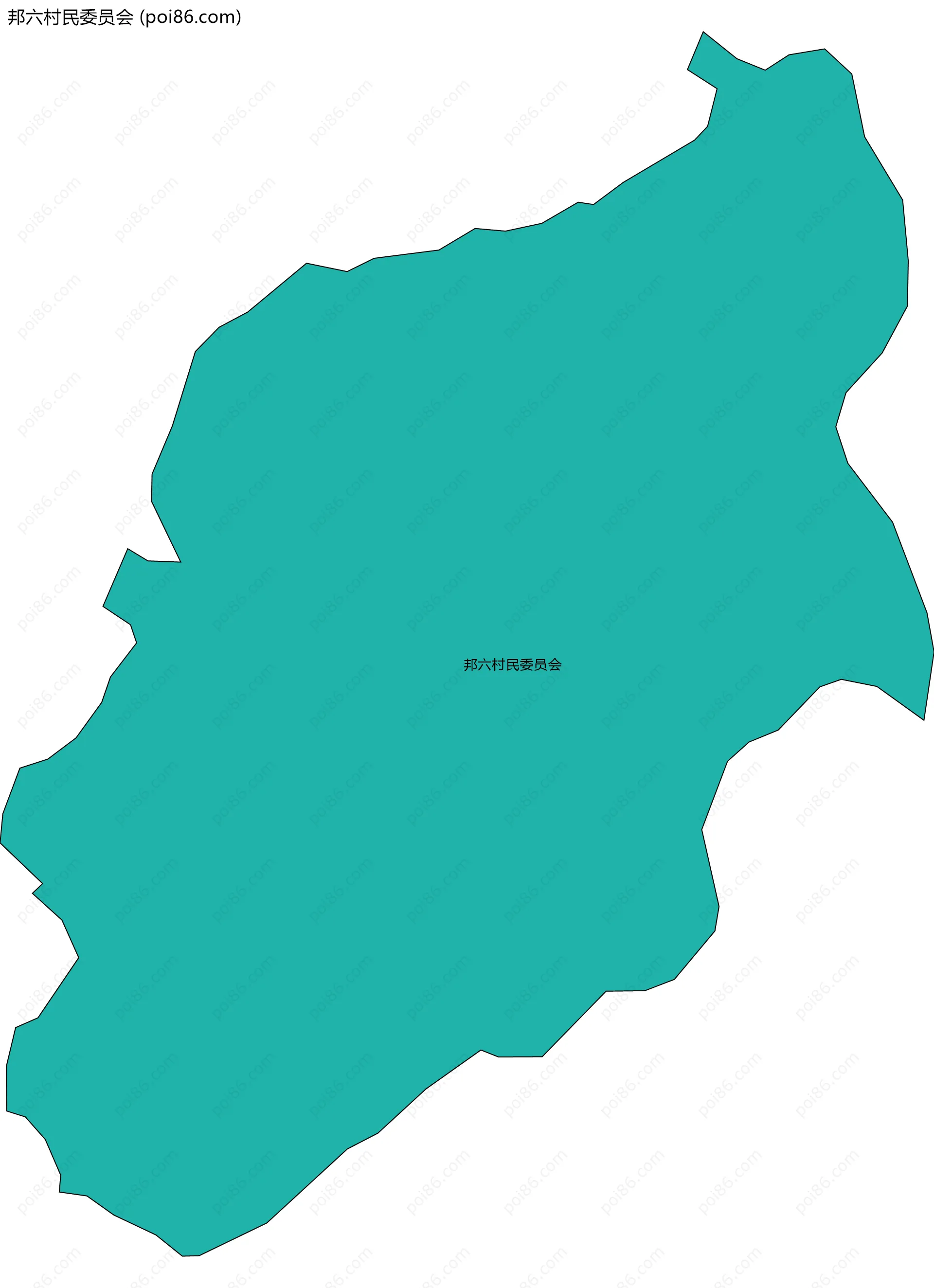邦六村民委员会边界地图