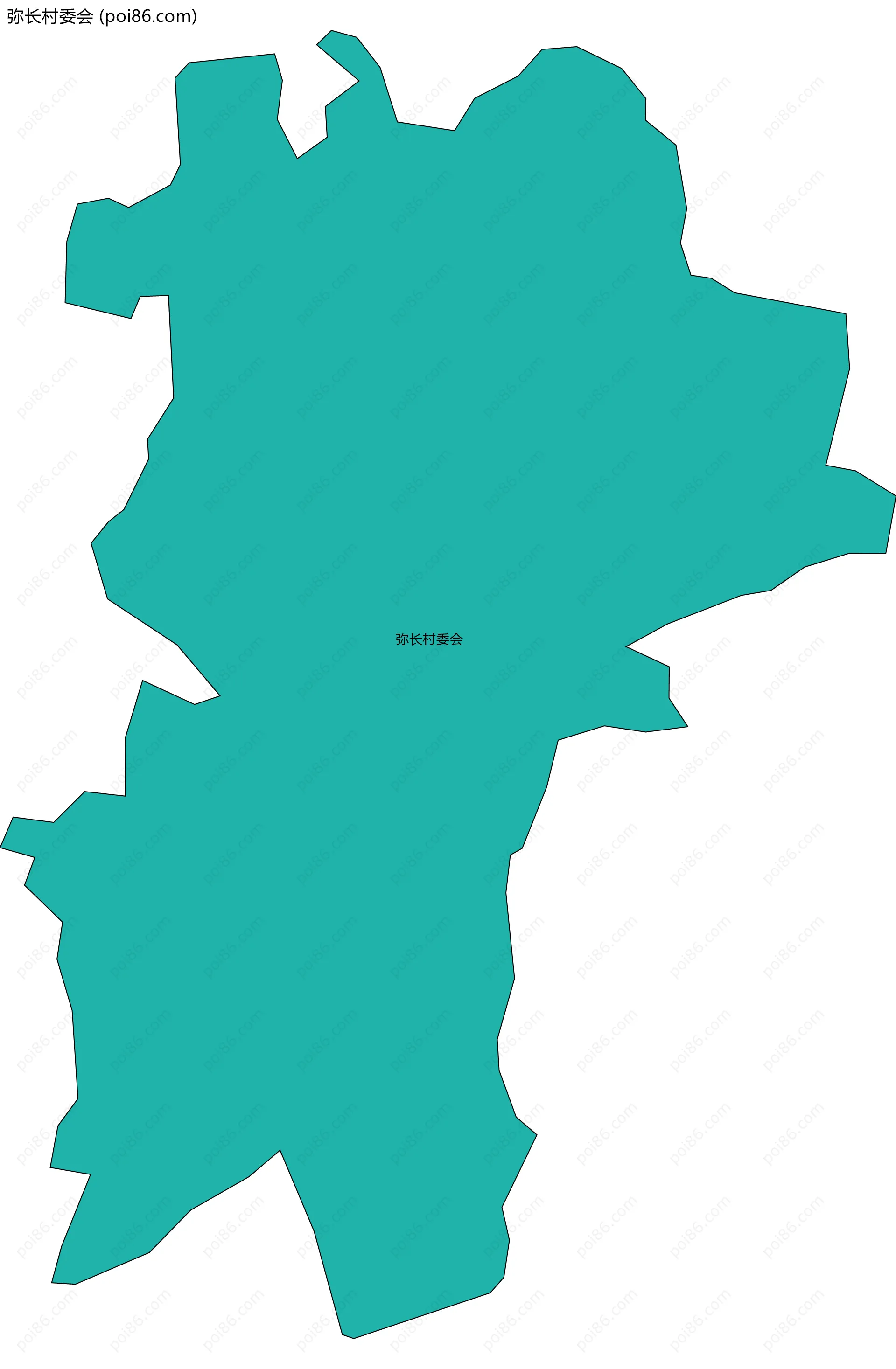 弥长村委会边界地图