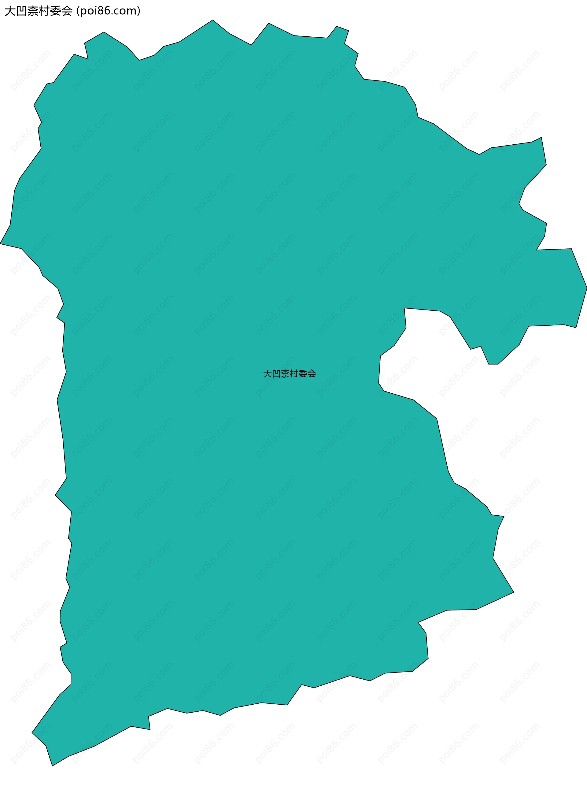 大凹柰村委会边界地图