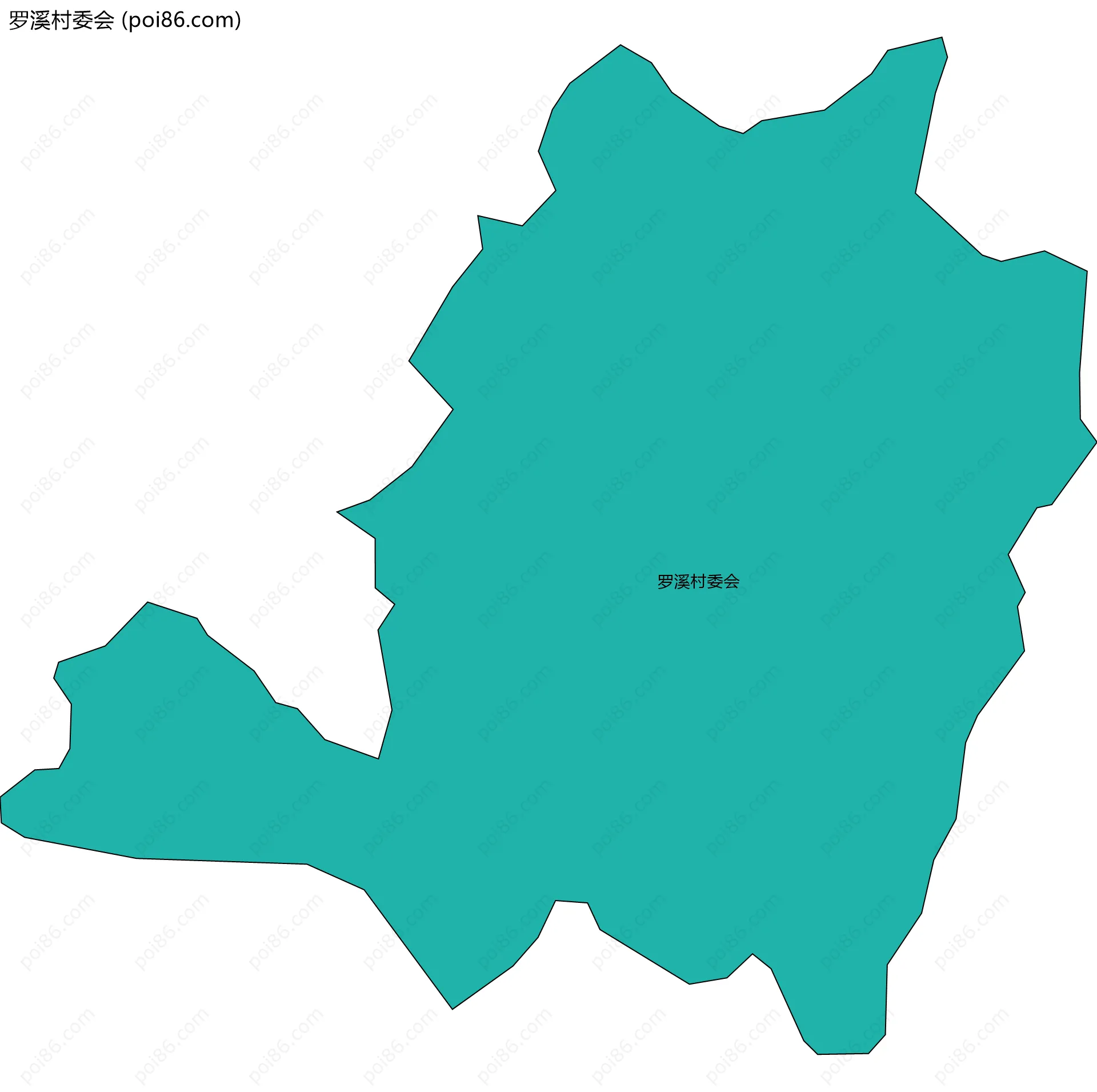 罗溪村委会边界地图