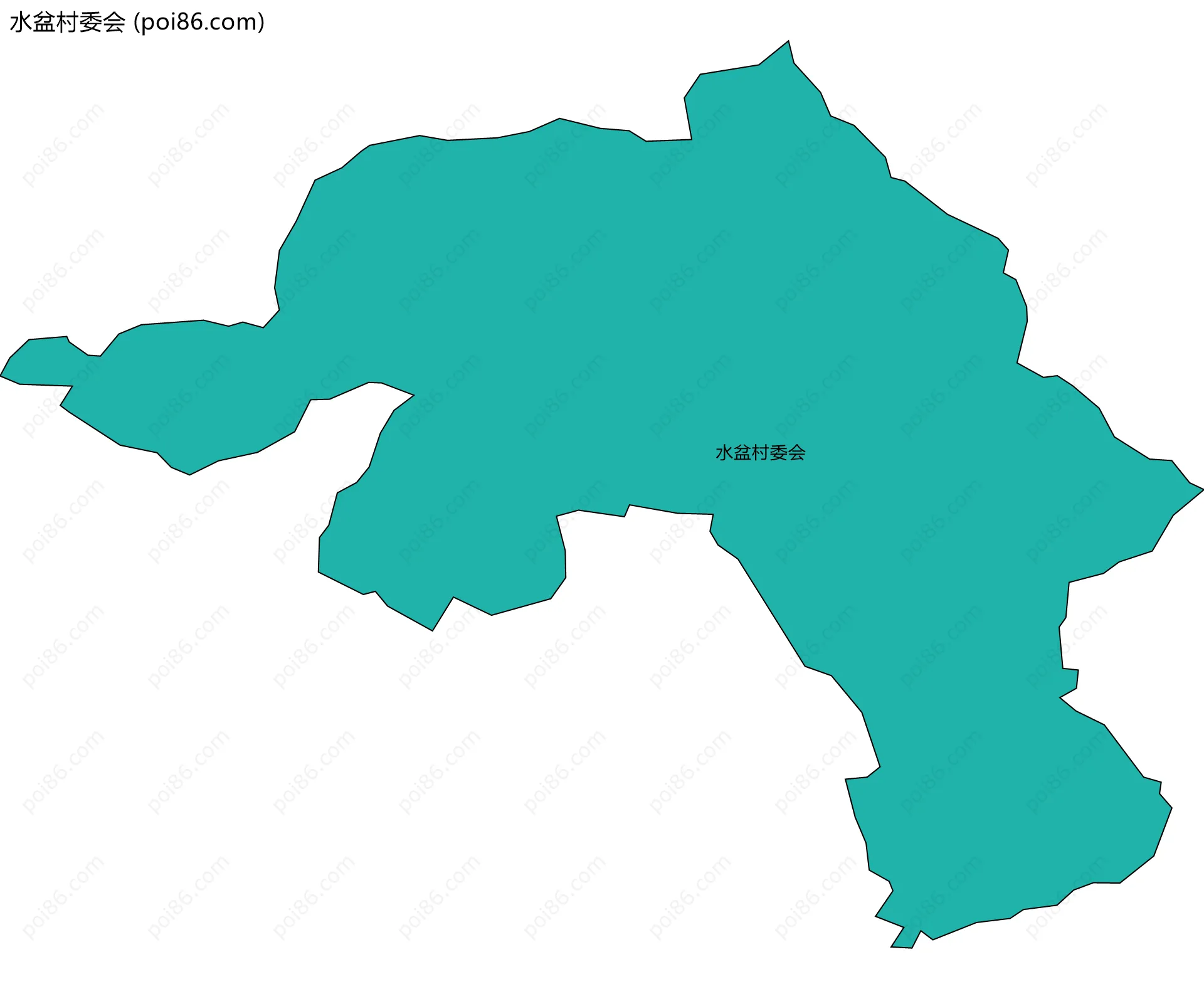 水盆村委会边界地图