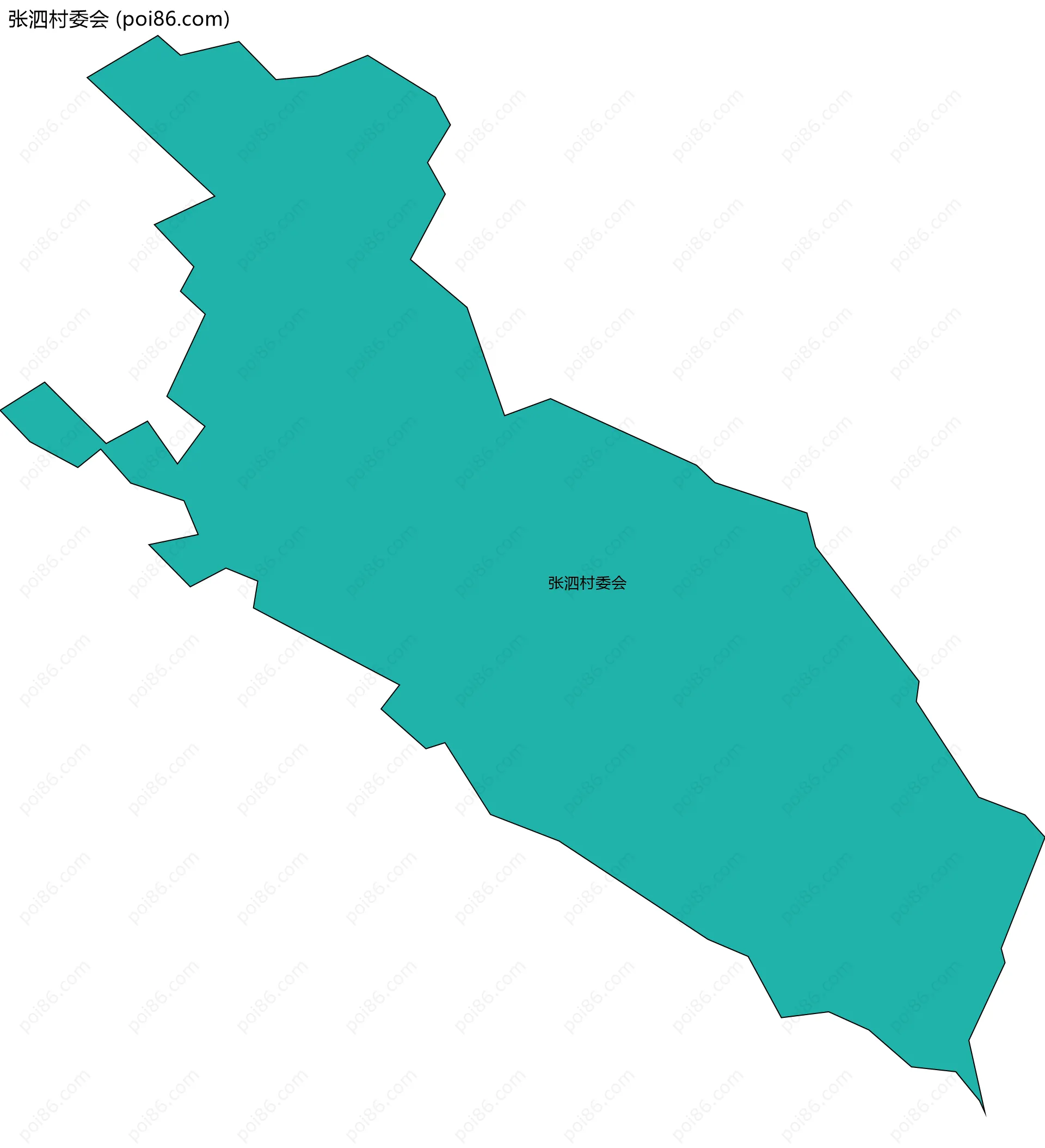 张泗村委会边界地图
