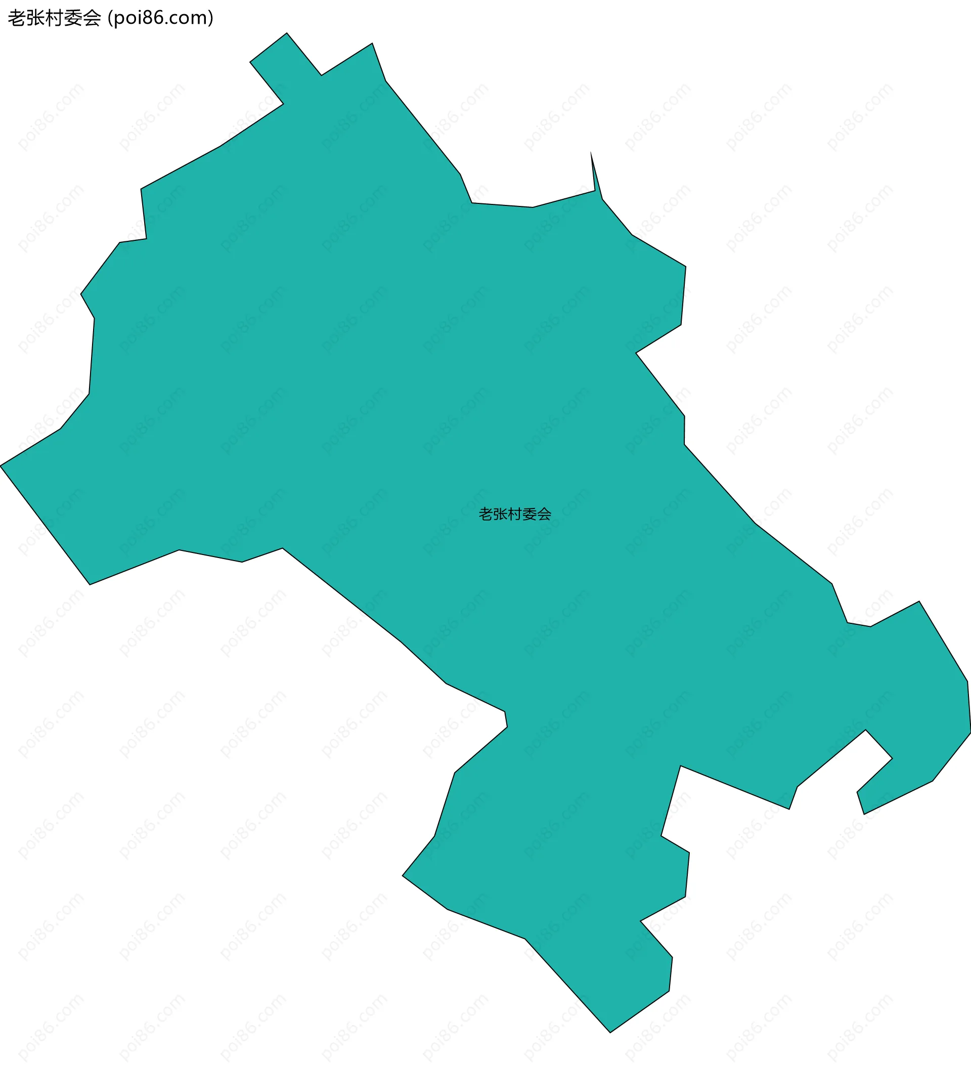 老张村委会边界地图