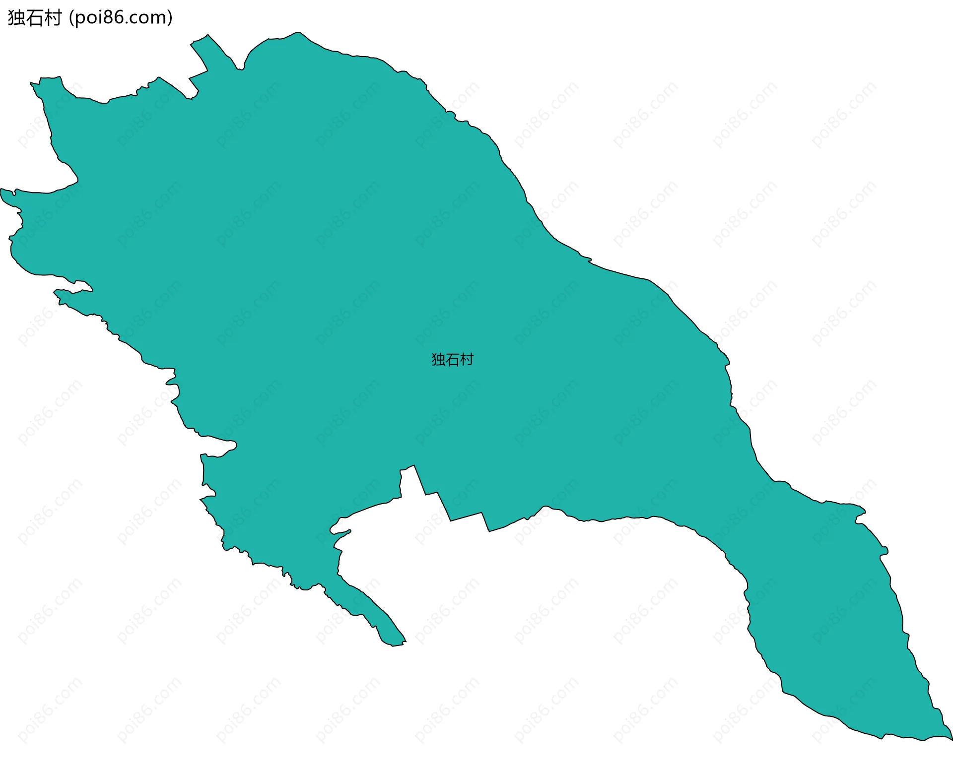 独石村边界地图