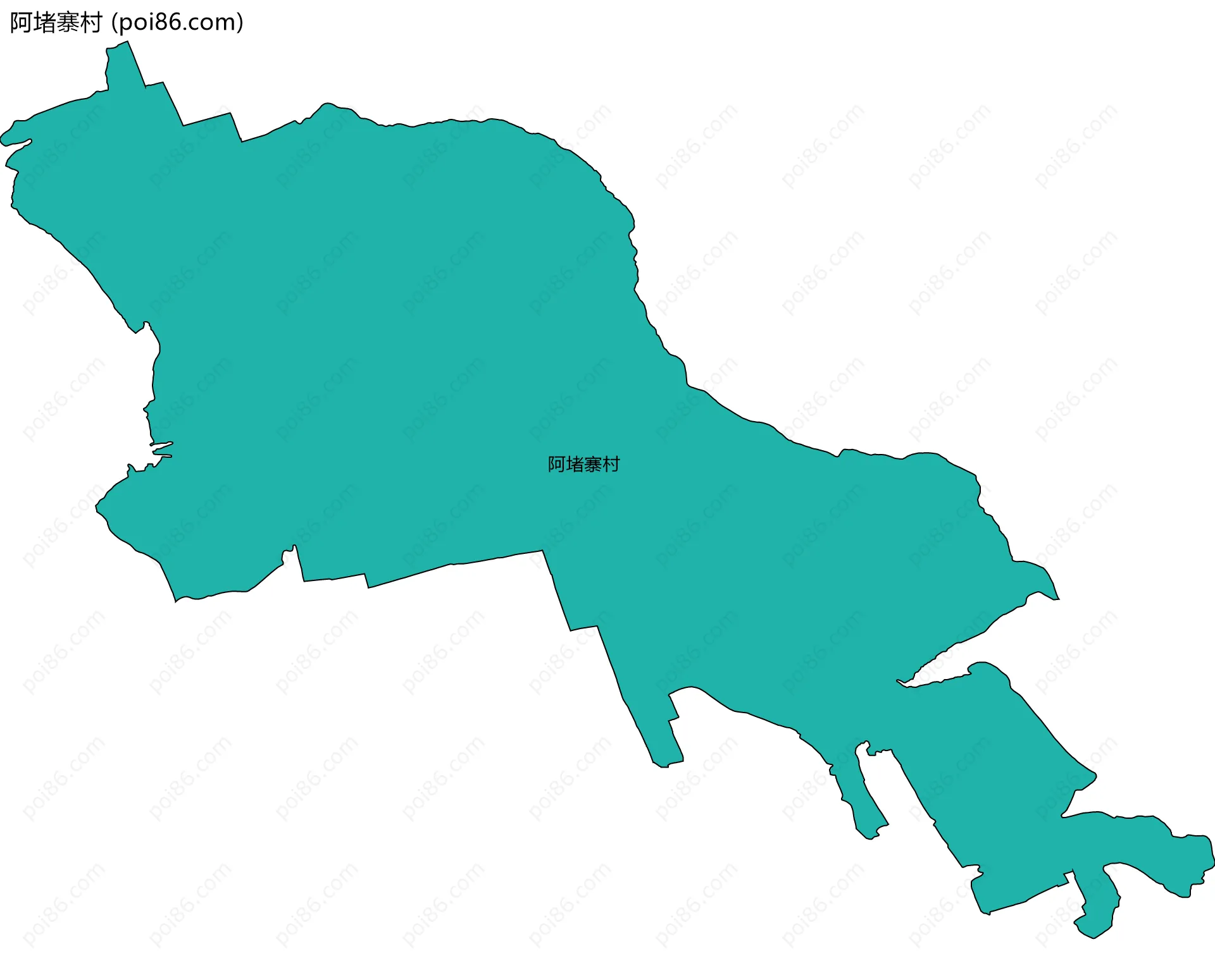 阿堵寨村边界地图