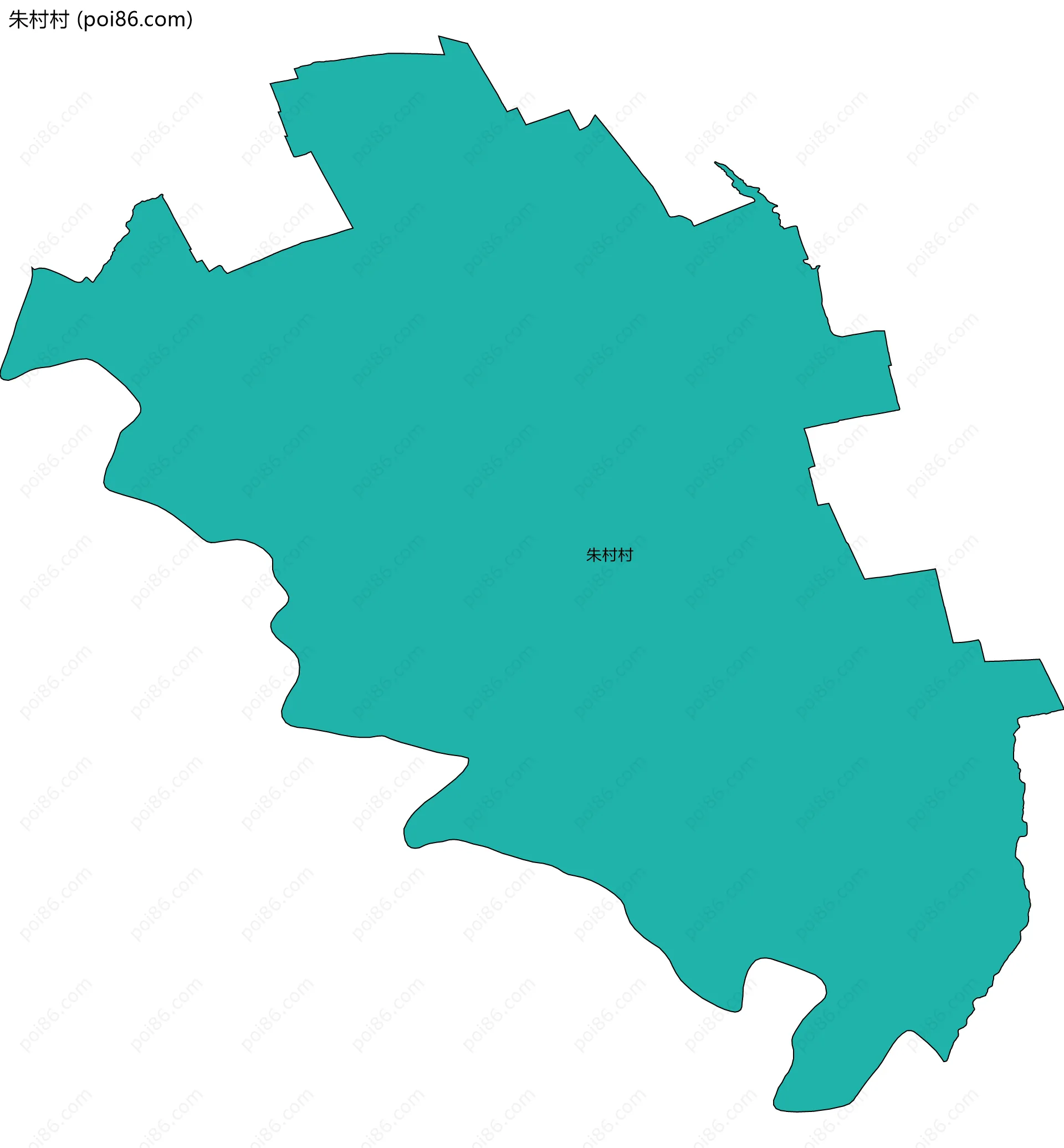 朱村村边界地图