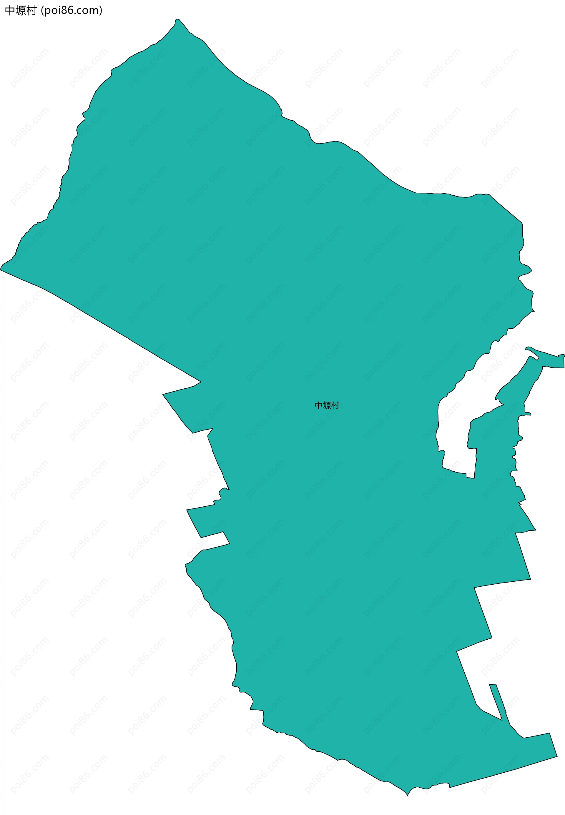 中塬村边界地图