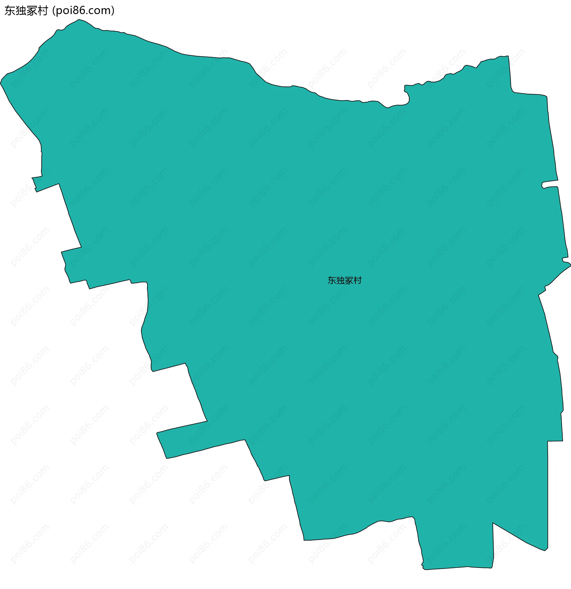 东独冢村边界地图