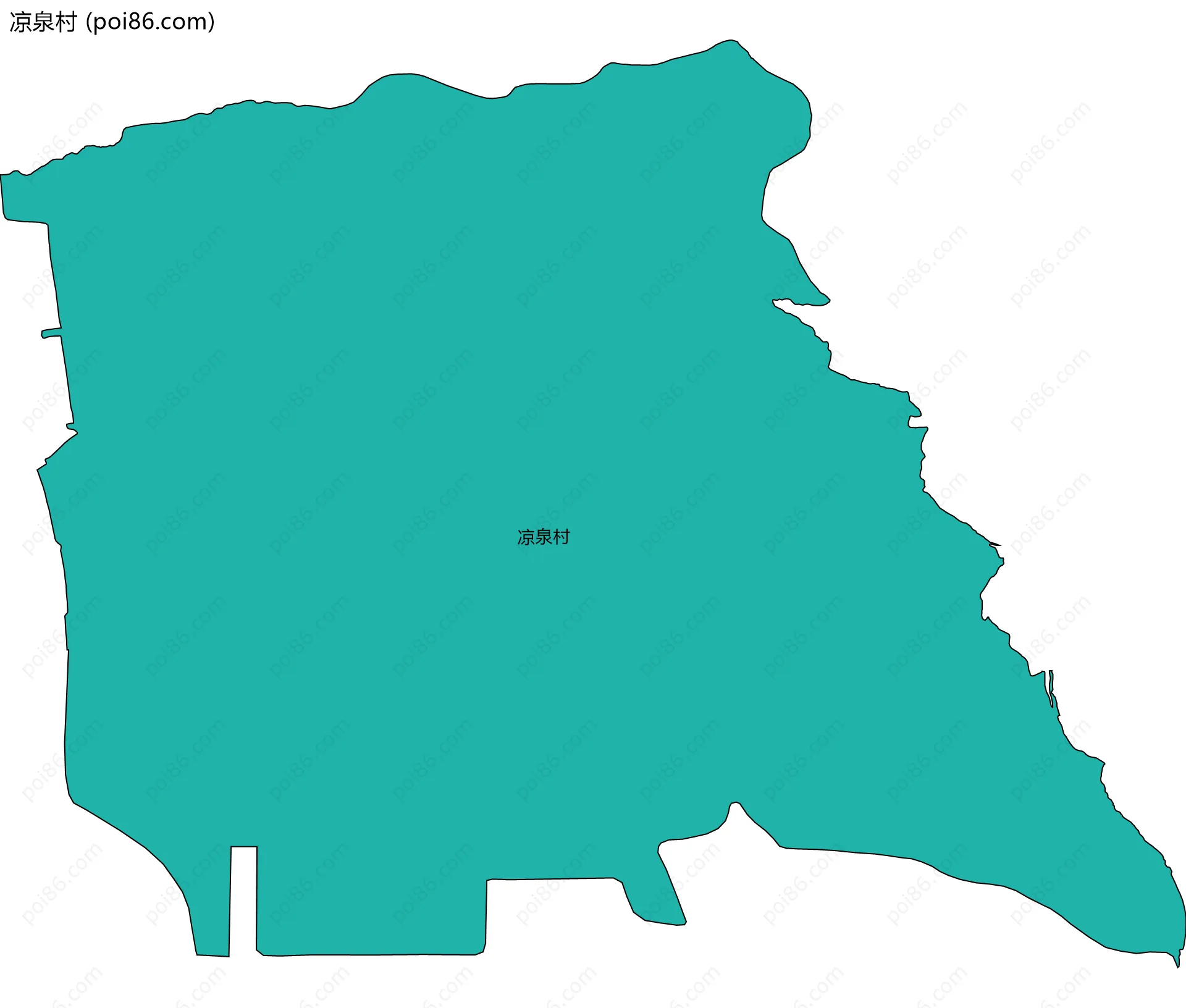 凉泉村边界地图