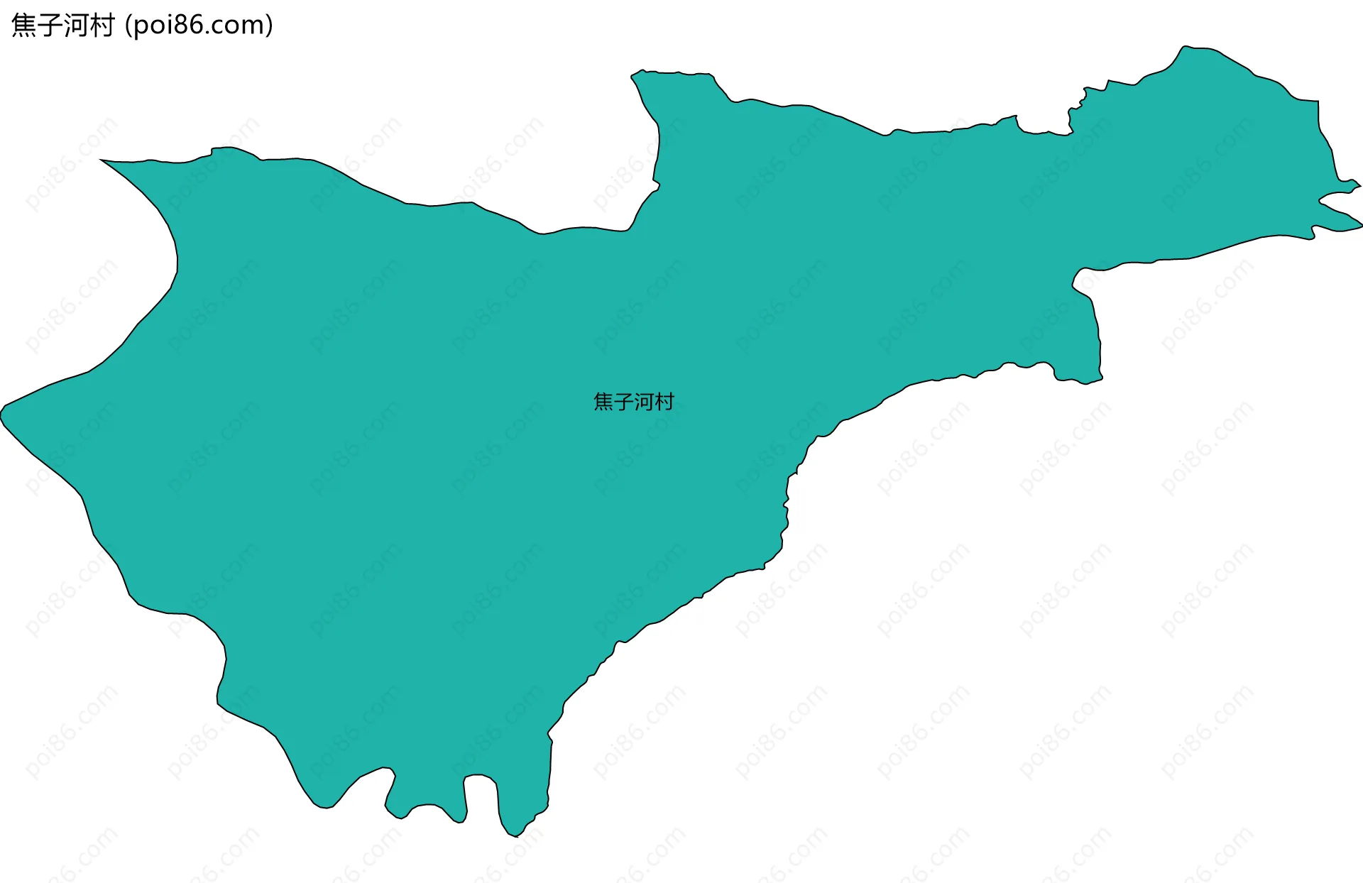 焦子河村边界地图