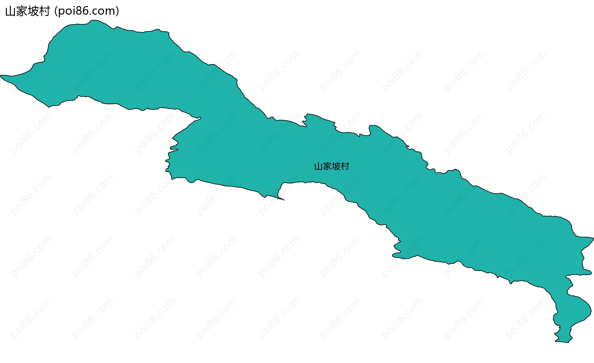 山家坡村边界地图