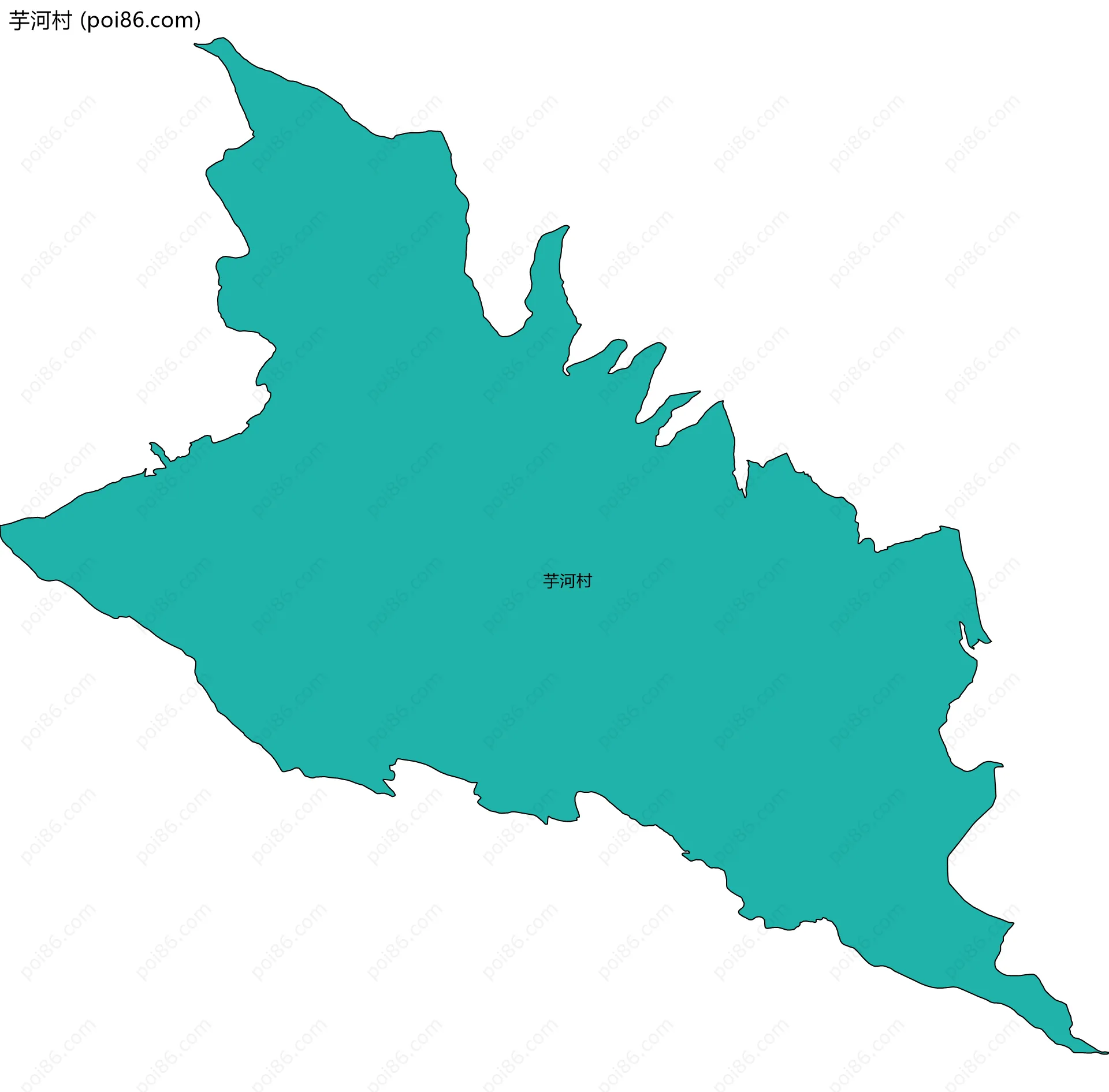 芋河村边界地图