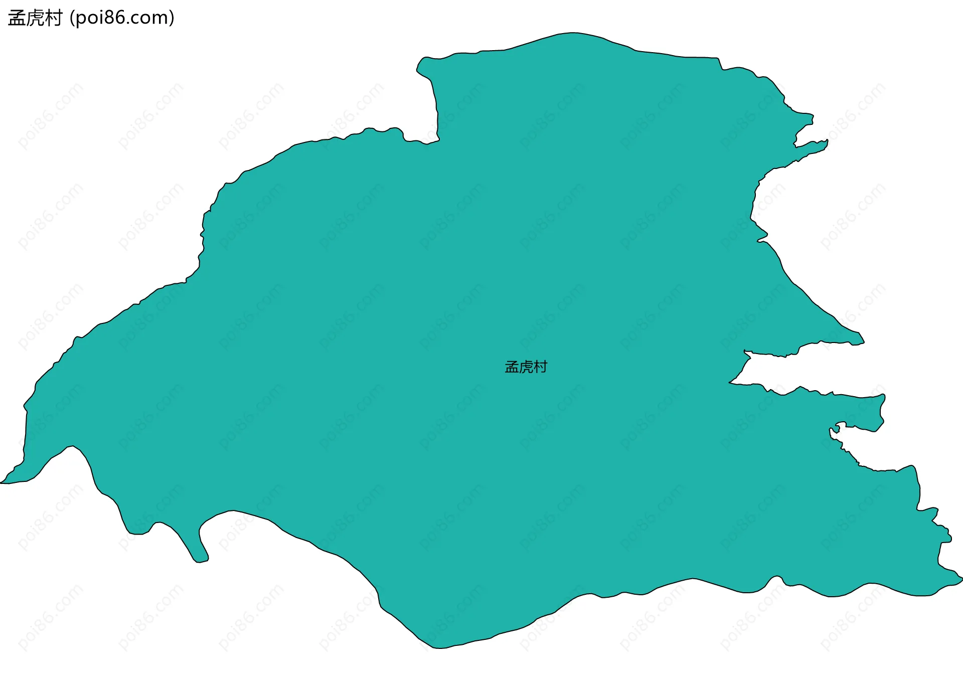 孟虎村边界地图