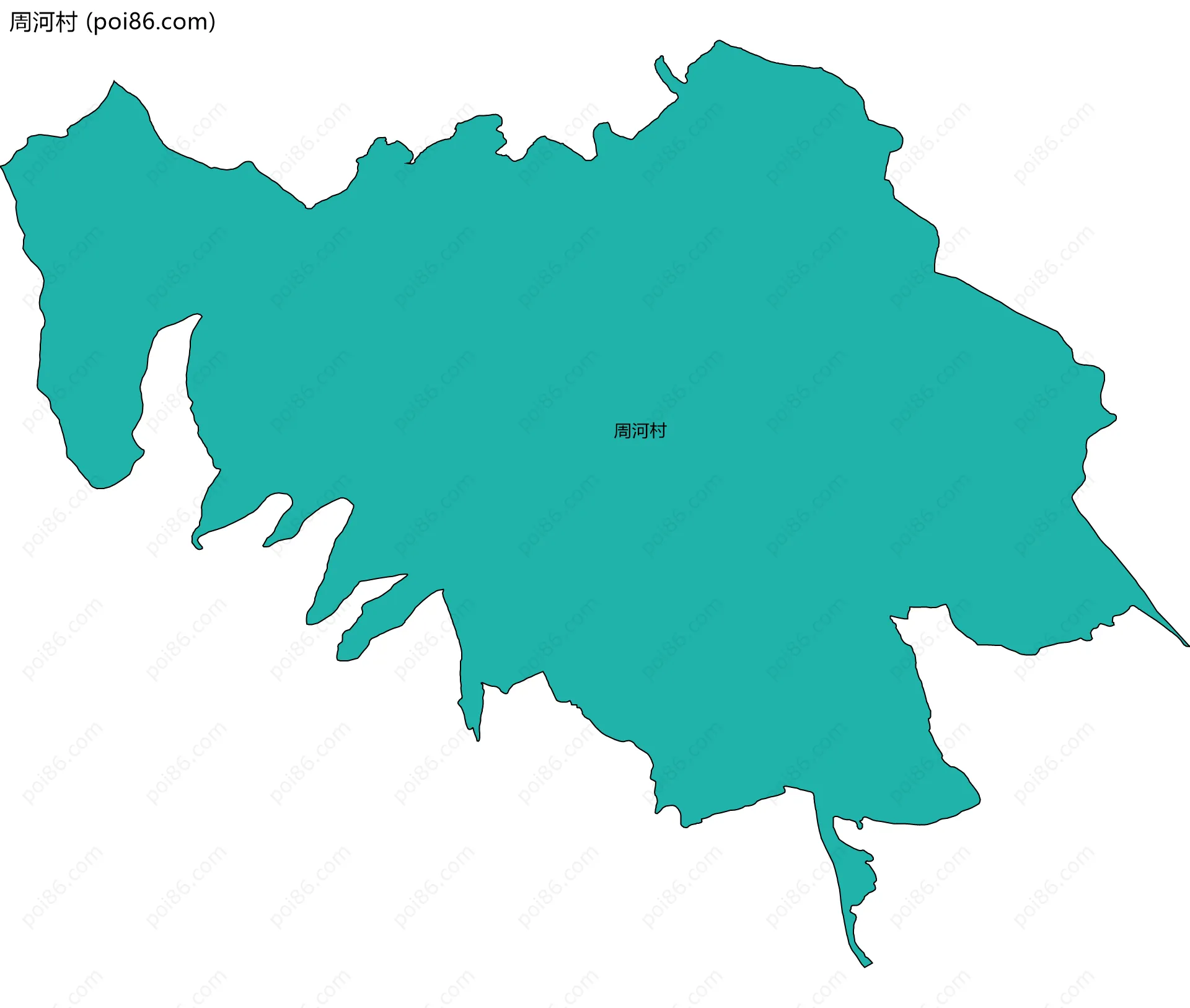 周河村边界地图