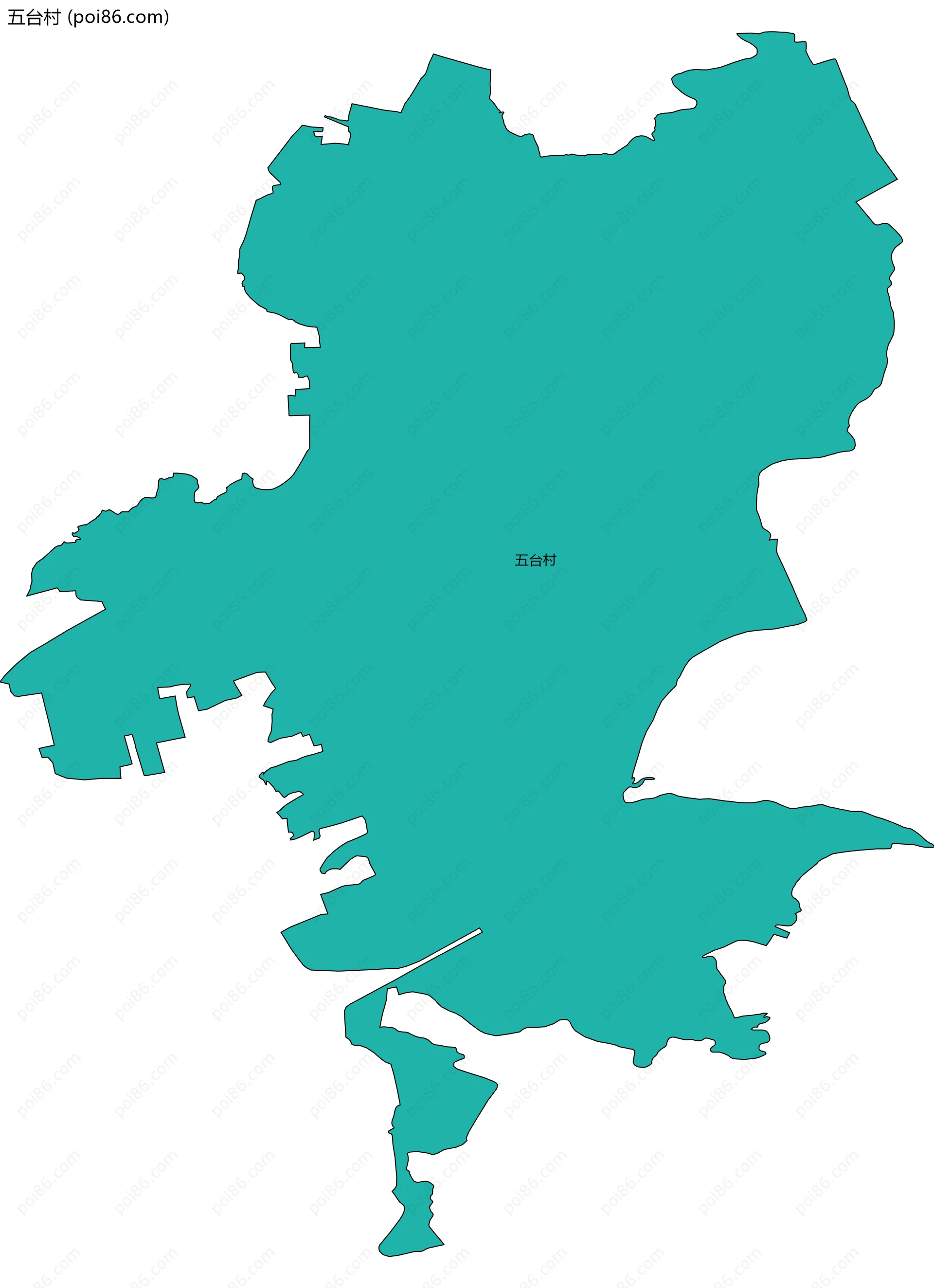 五台村边界地图