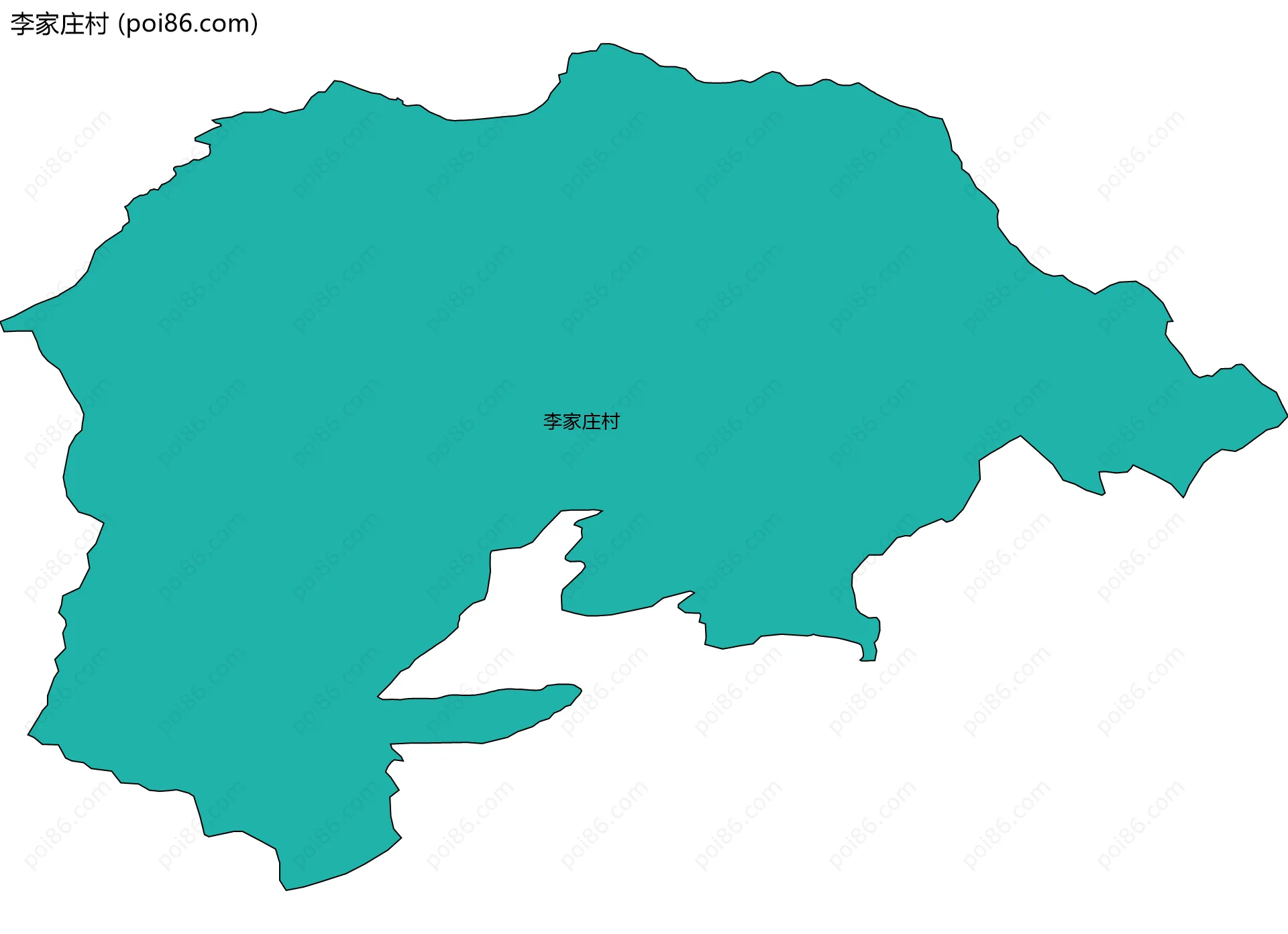 李家庄村边界地图