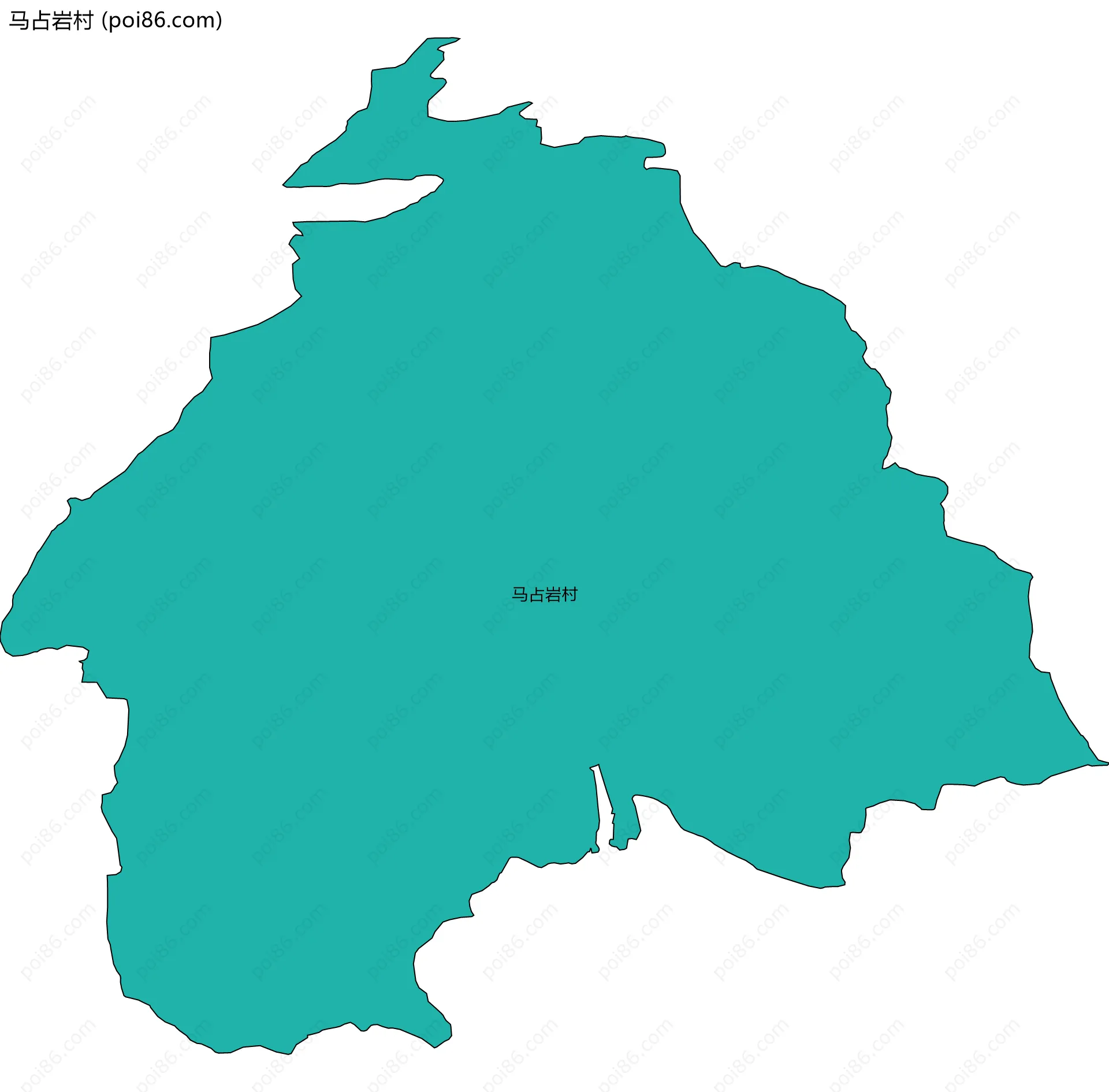 马占岩村边界地图