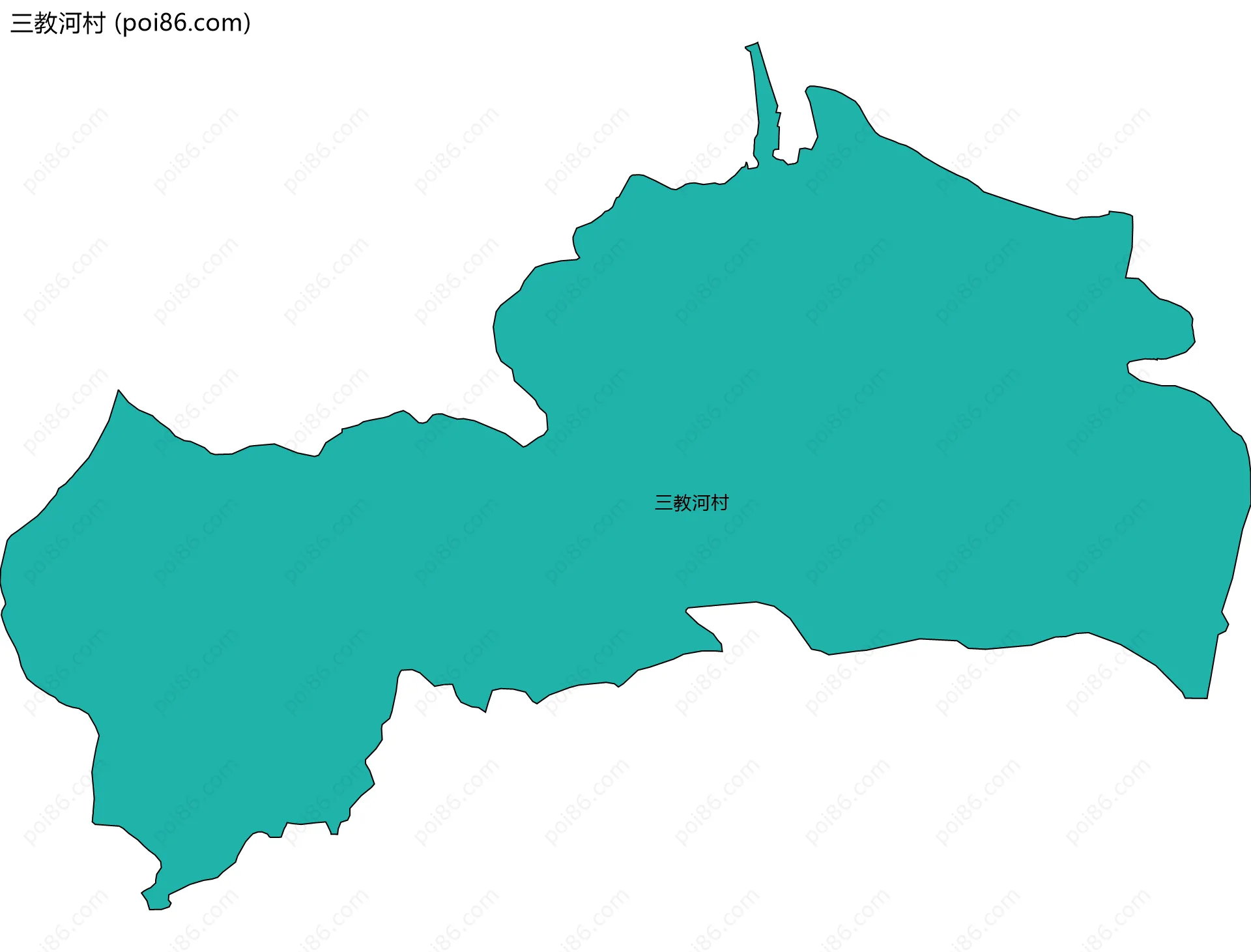 三教河村边界地图