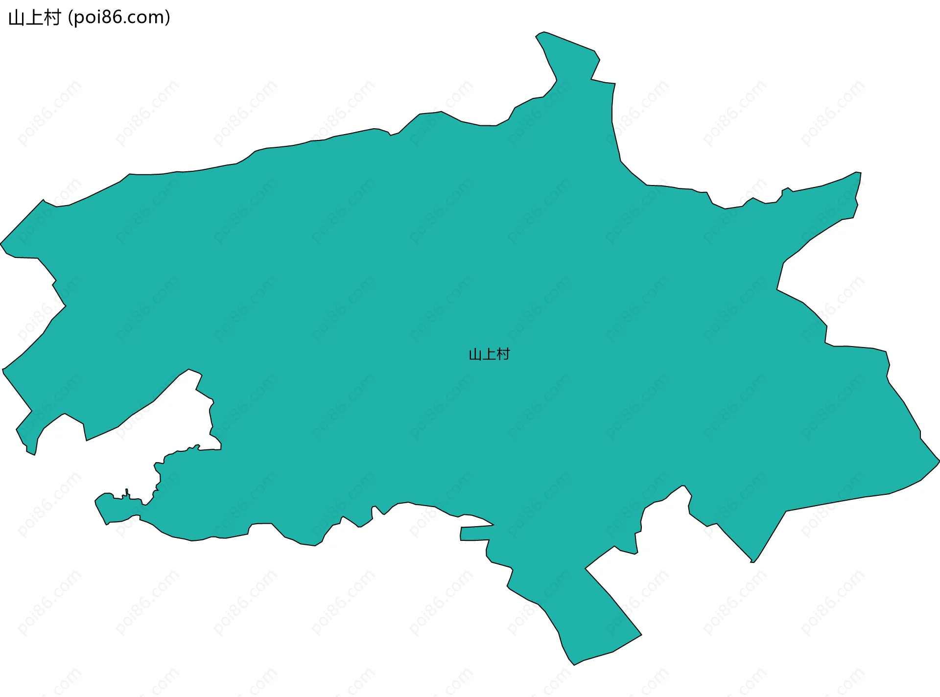 山上村边界地图