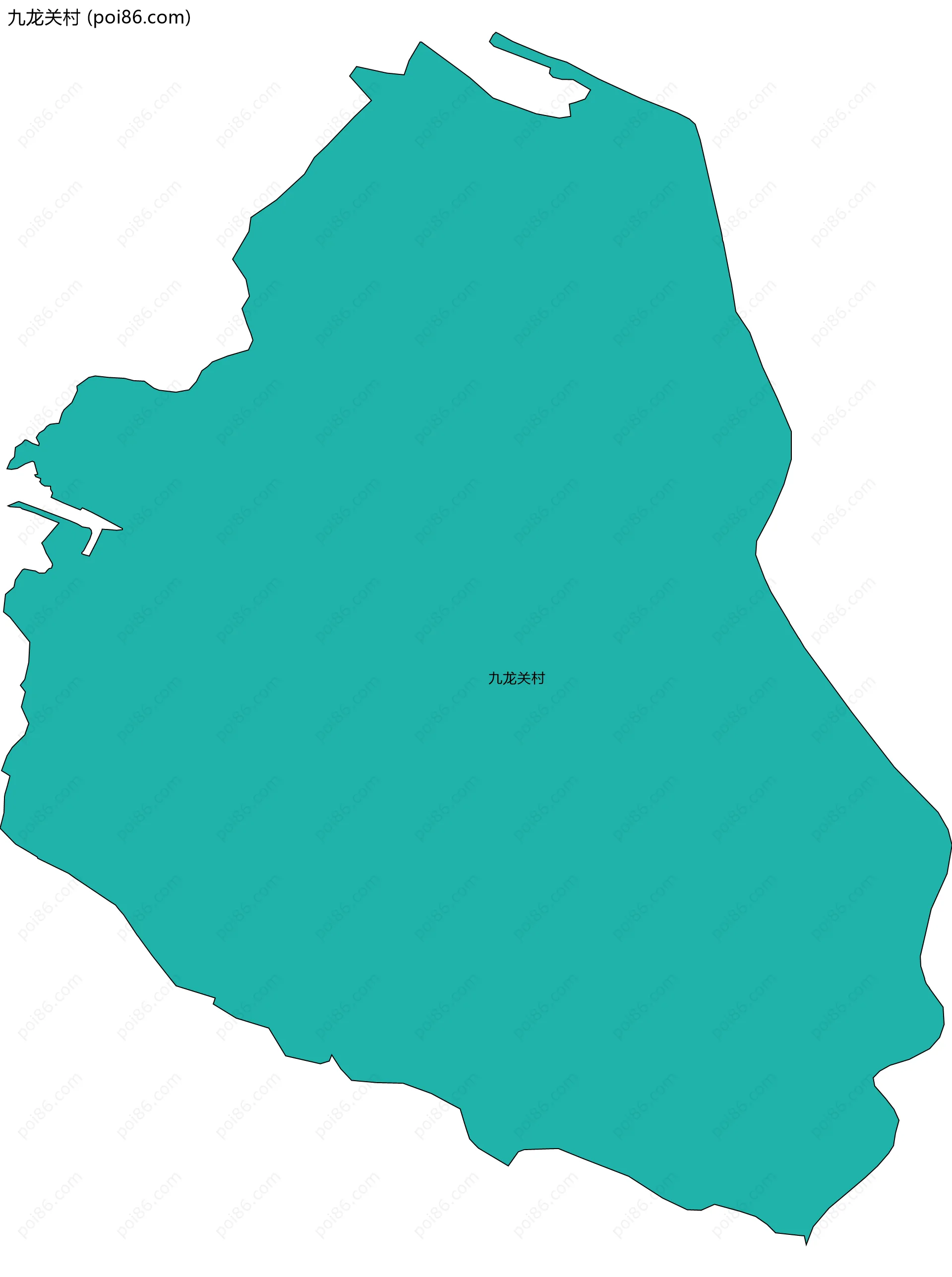 九龙关村边界地图