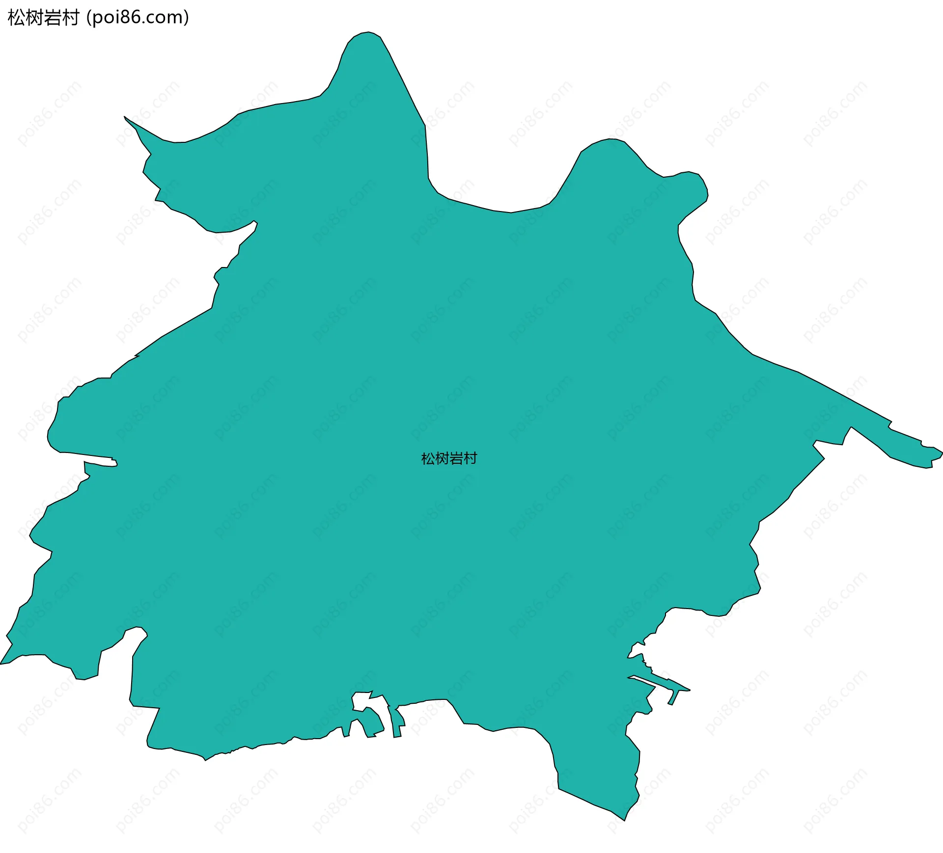 松树岩村边界地图